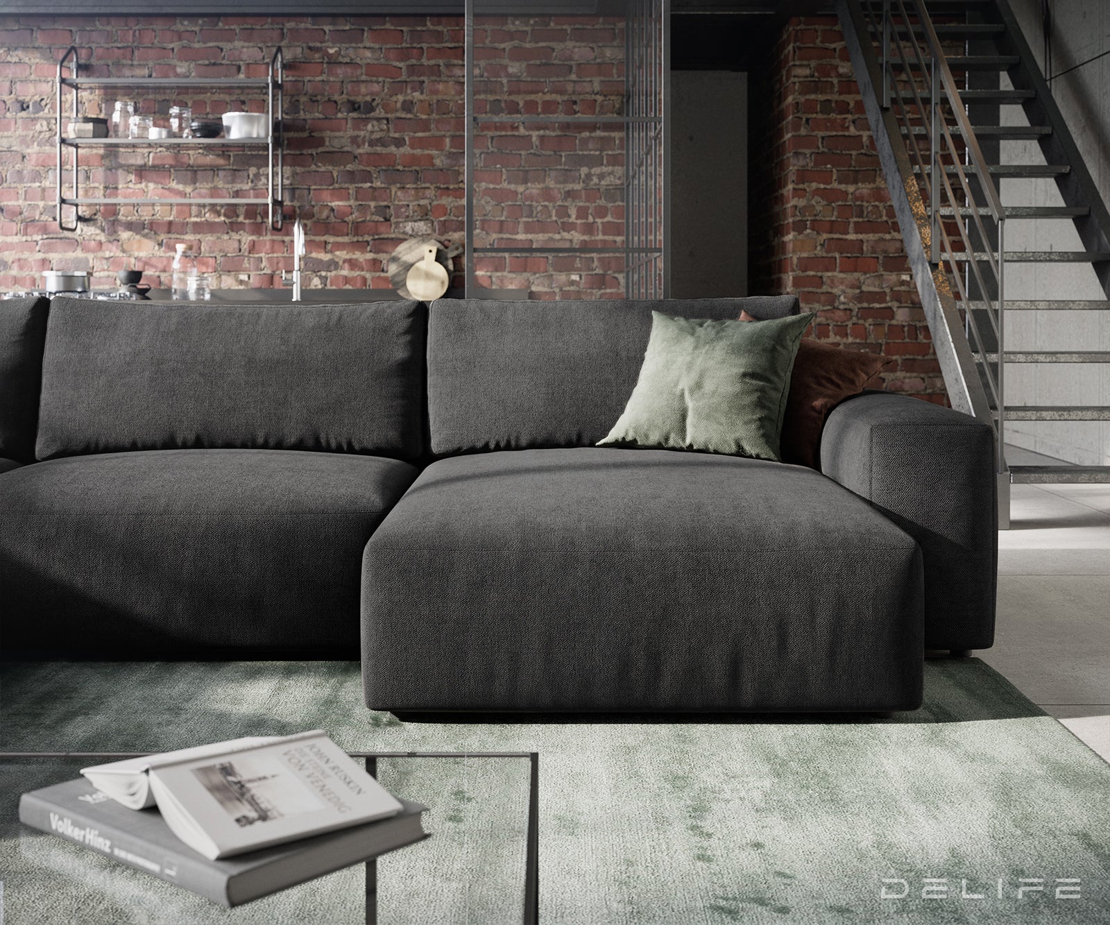 Kutna garnitura Lanzo XL 380x176x69cm, Materijal: Mikrofibra