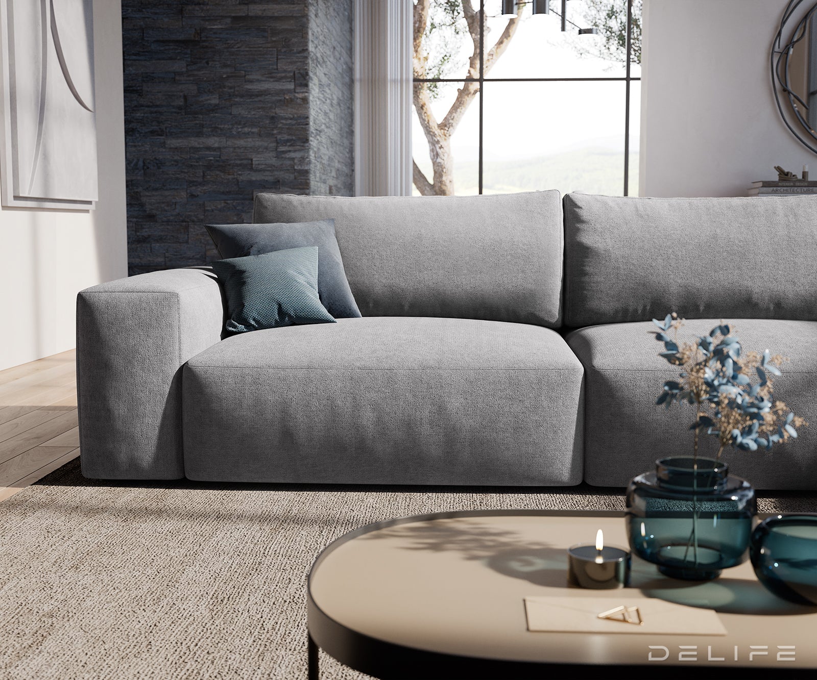 Kutna garnitura Lanzo XL 380x176x69cm, Materijal: Mikrofibra