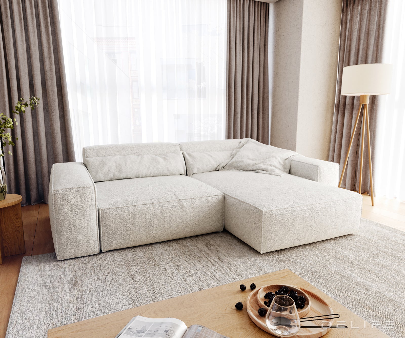 Kutna garnitura Sirpio XL 266x173cm, Materijal: Boucle