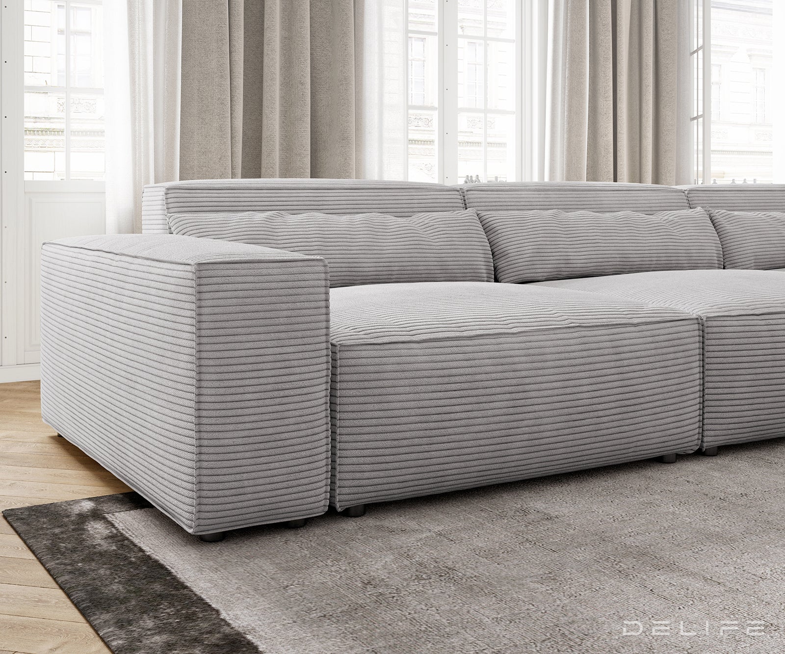 Kutna garnitura Sirpio XL 370x173cm, Materijal: Rebrasta tkanina
