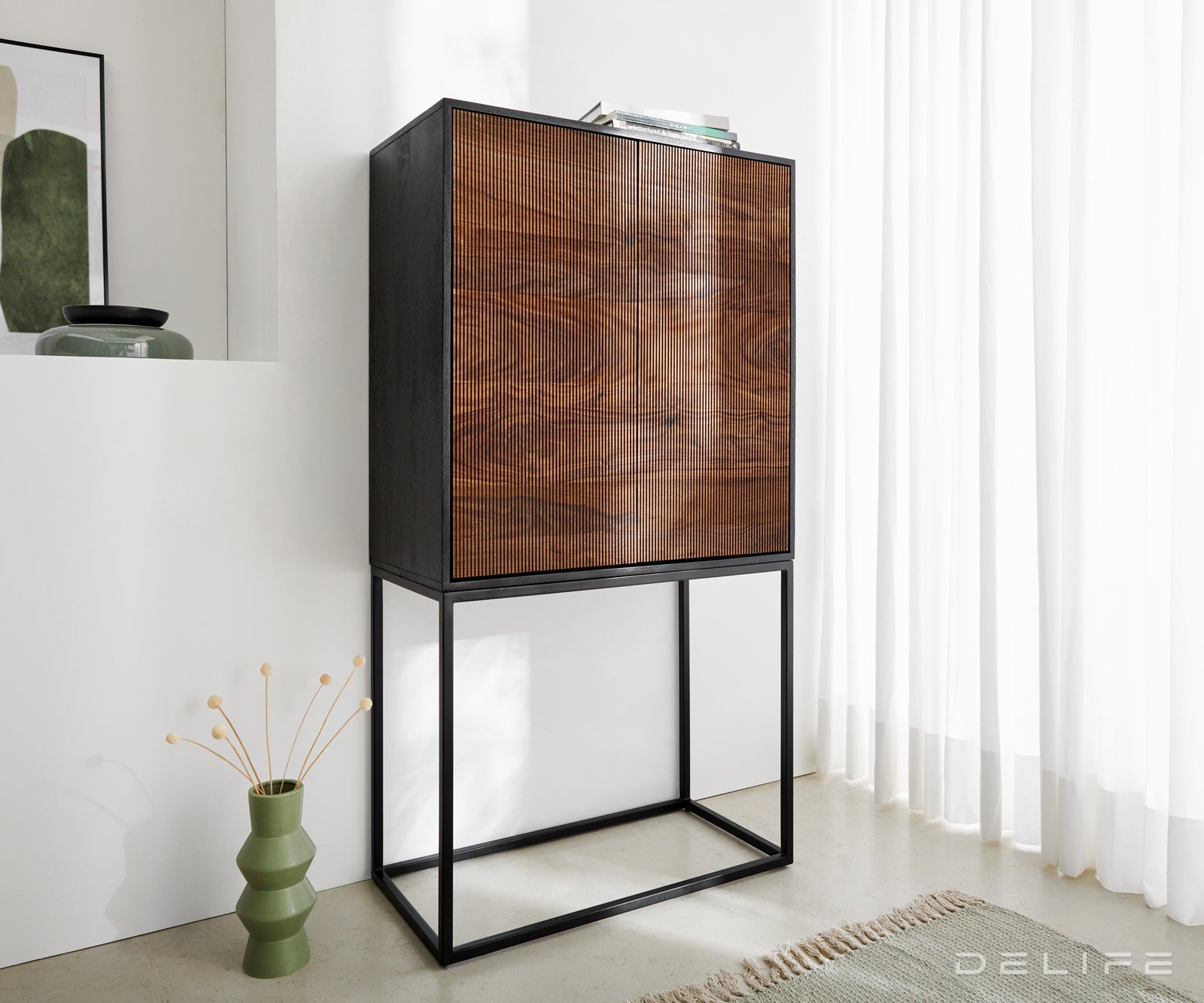 Visoka komoda Vaag 80x150cm, Materijal: Sheesham