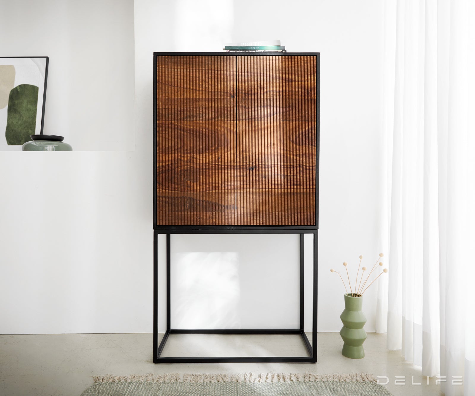 Visoka komoda Vaag 80x150cm, Materijal: Sheesham