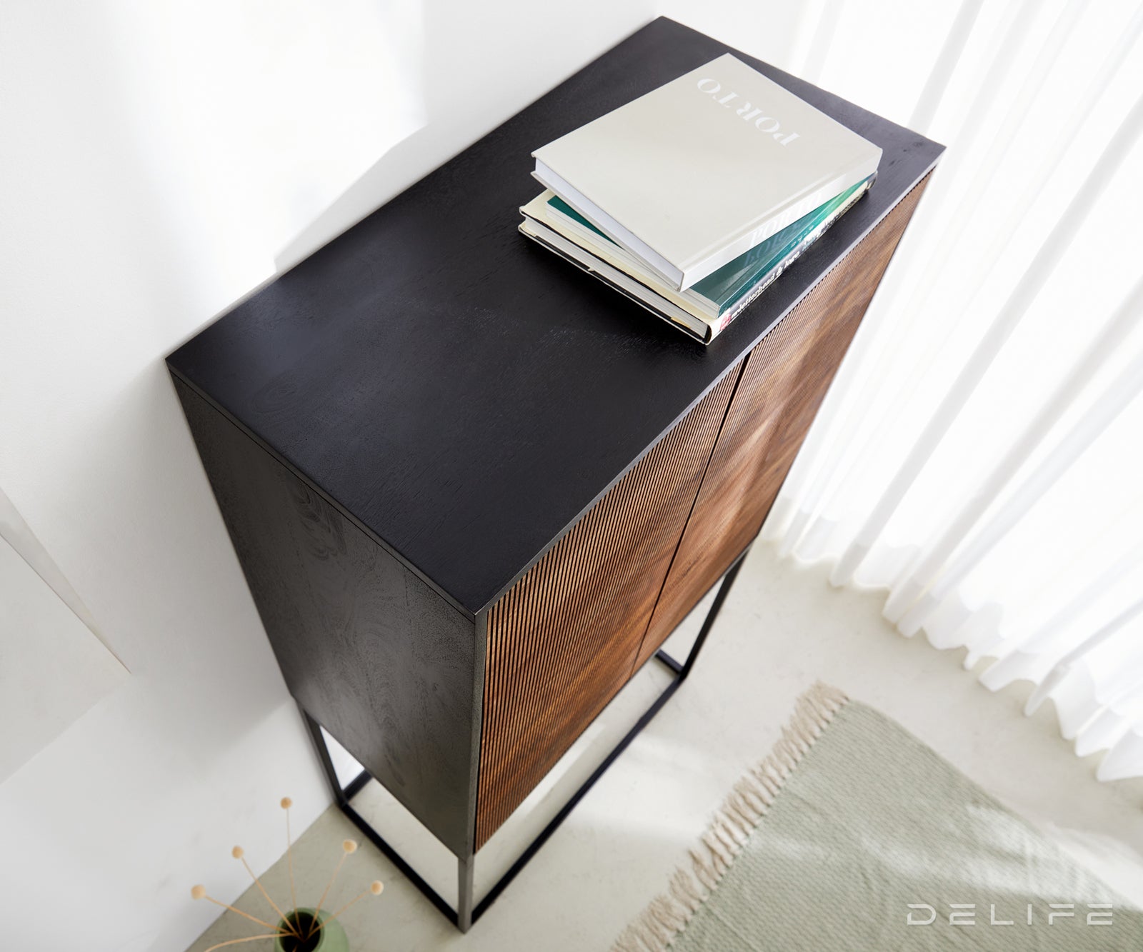 Visoka komoda Vaag 80x150cm, Materijal: Sheesham