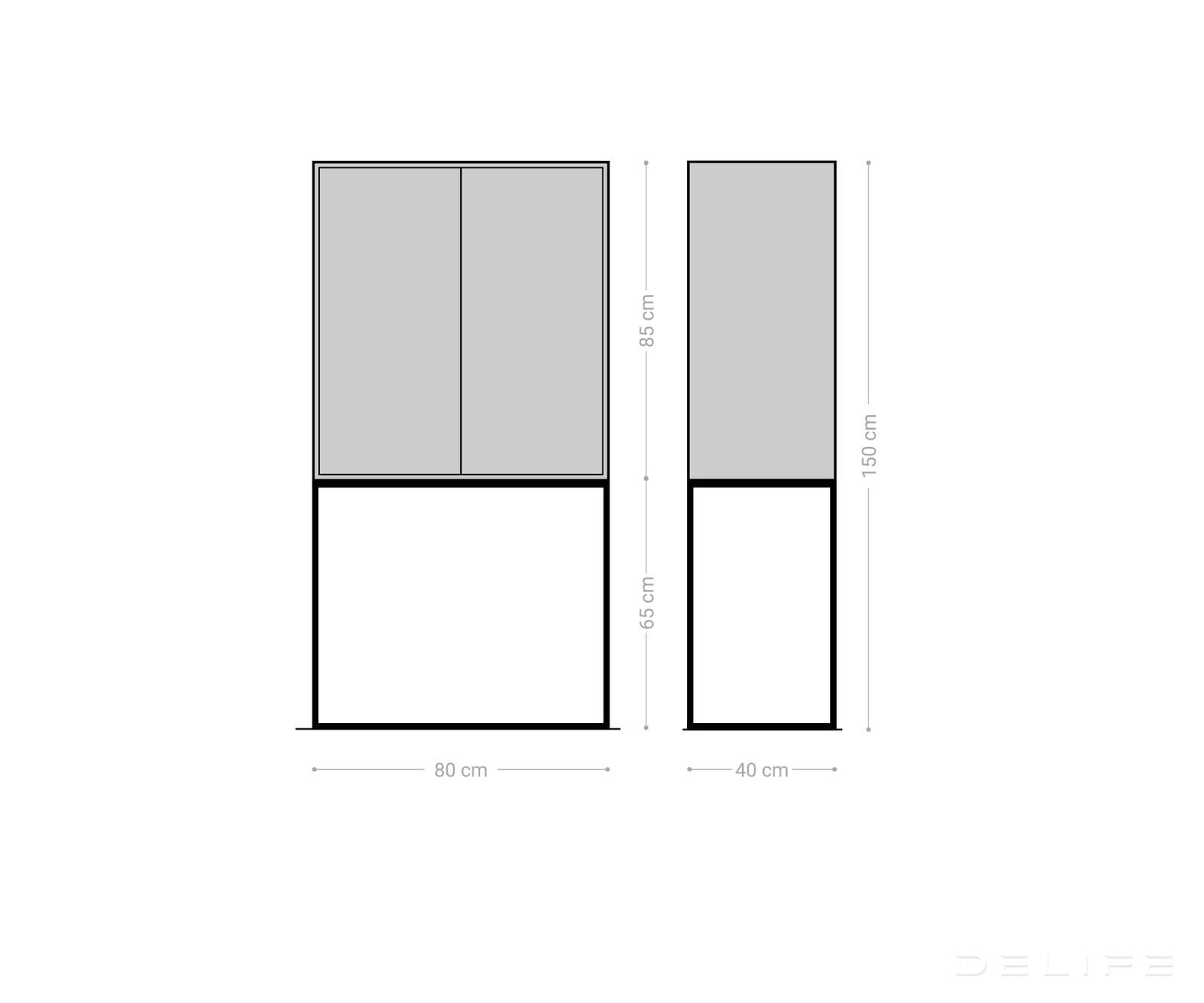 Visoka komoda Vaag 80x150cm, Materijal: Sheesham