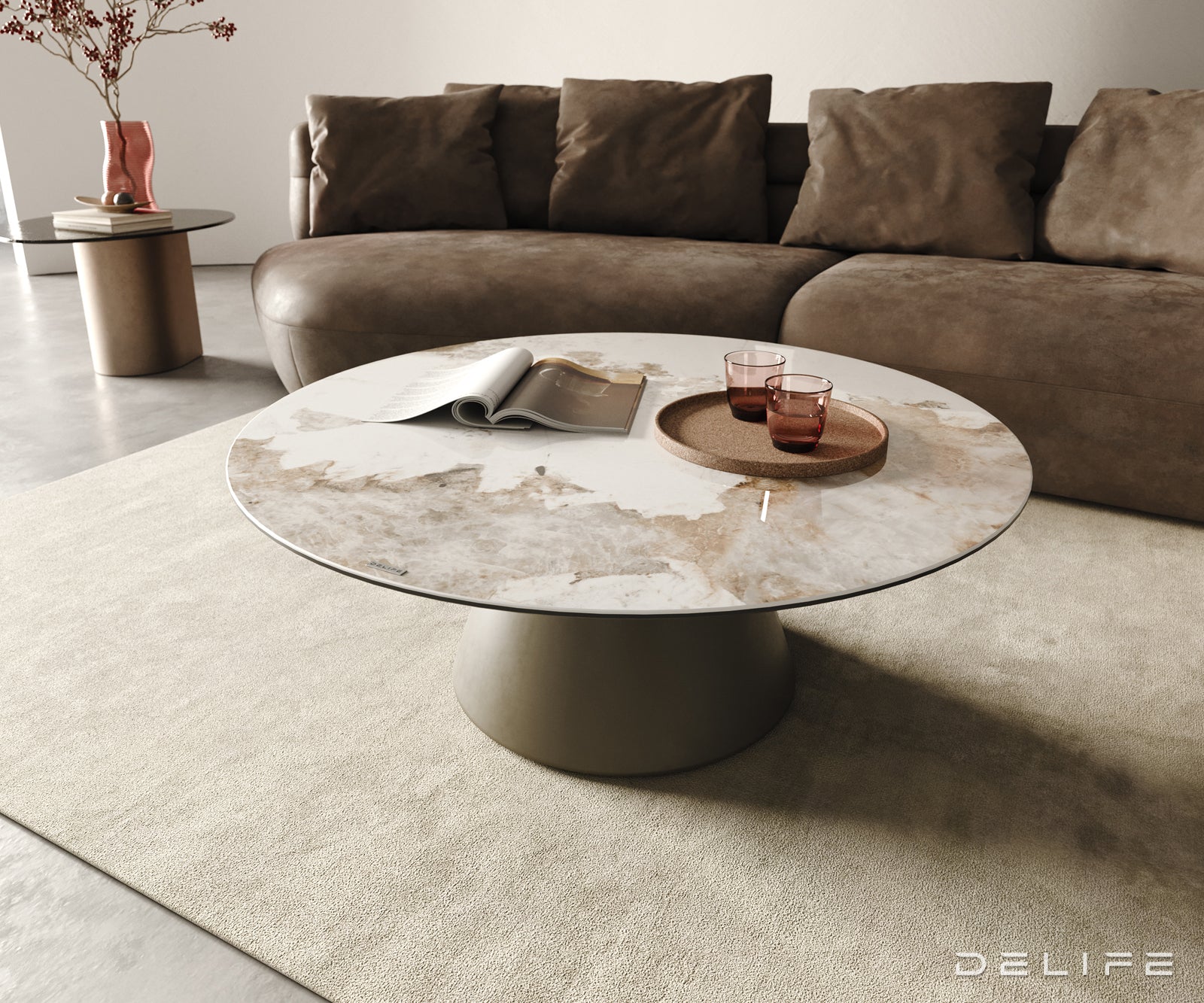 Klub stolić Borna 100x100cm, Materijal: Keramika Minas Melange