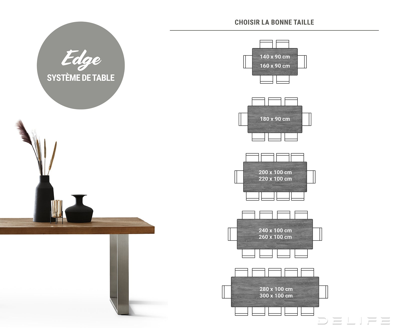 Blagovaonski stol Edge 200x100, Materijal: Keramika Laminam Nero Greco