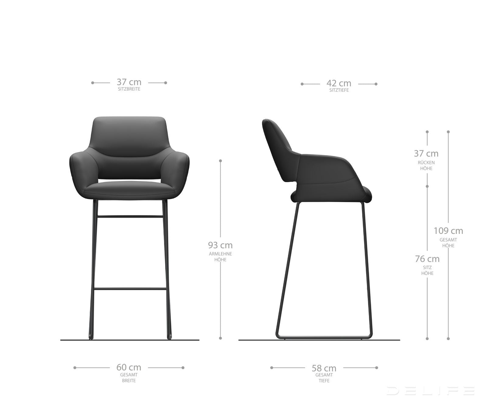 Barska stolica Yago Flex, Materijal: Mikrofibra/Boucle