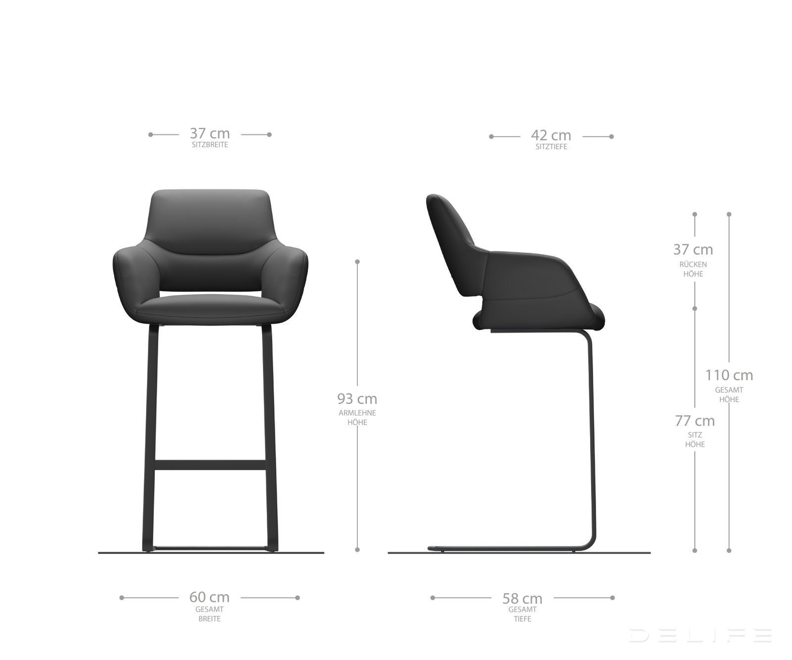 Barska stolica Yago Flex, Materijal: Mikrofibra/Boucle