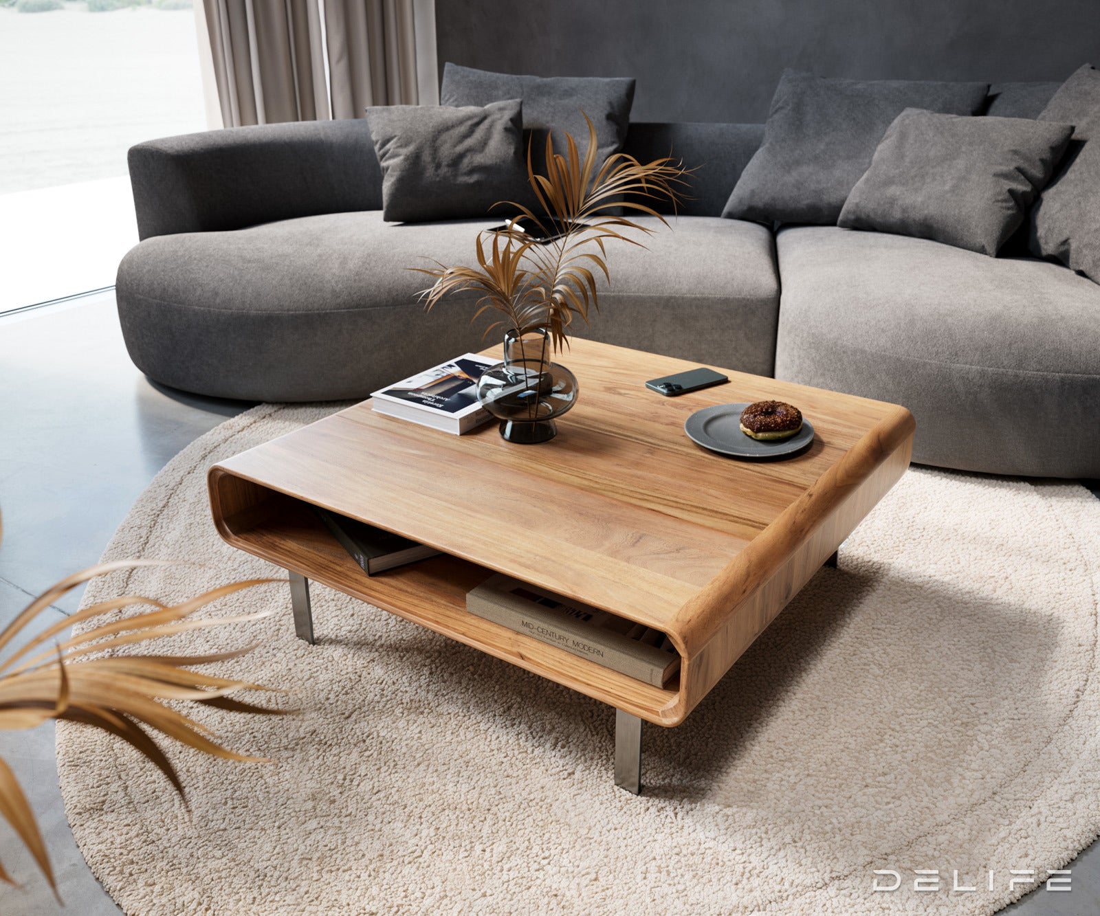 Klub stolić Anaya 90x90cm, Materijal: Bagrem