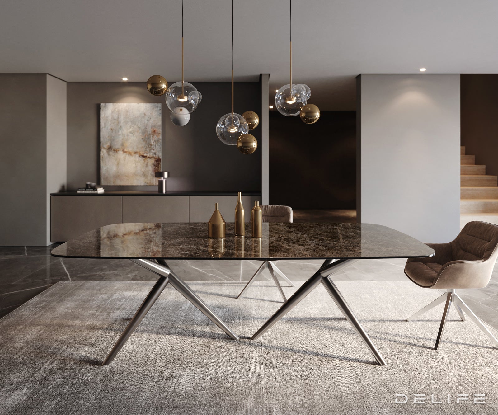 Blagovaonski stol Edge 240x120cm, Materijal: Keramika na staklu
