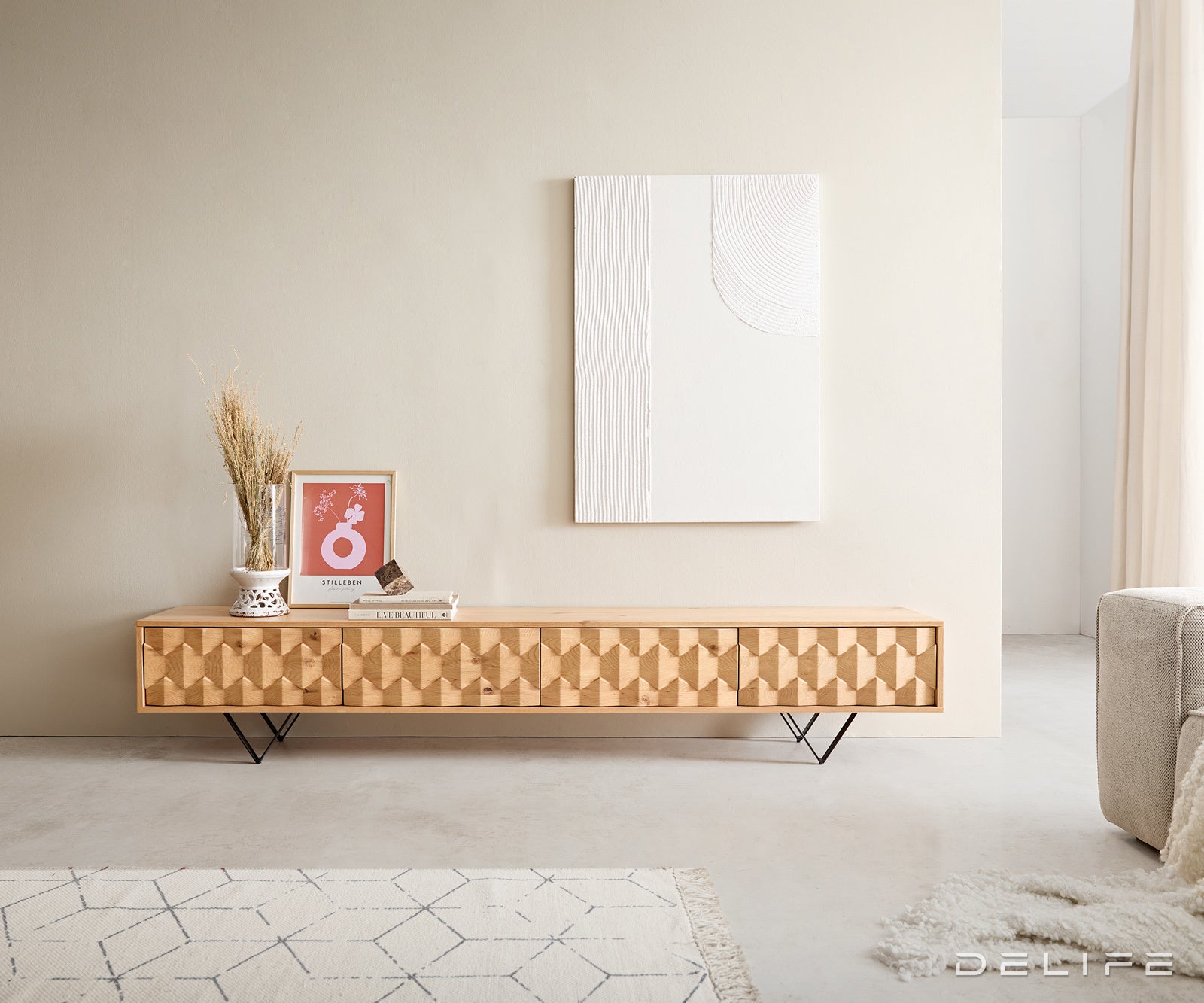 TV Komoda Fevo 220 cm, Materijal: Hrast