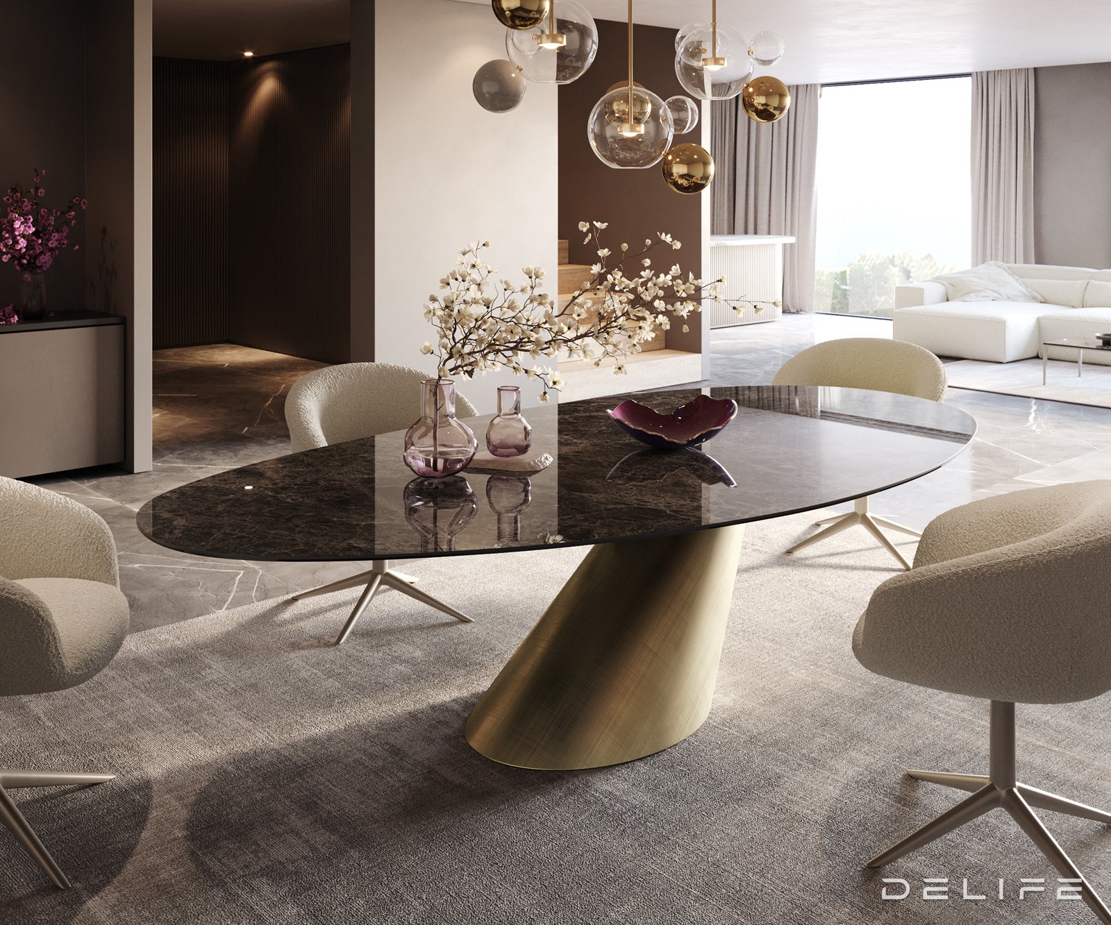 Blagovaonski stol Edge 280x130cm, Materijal: Keramika