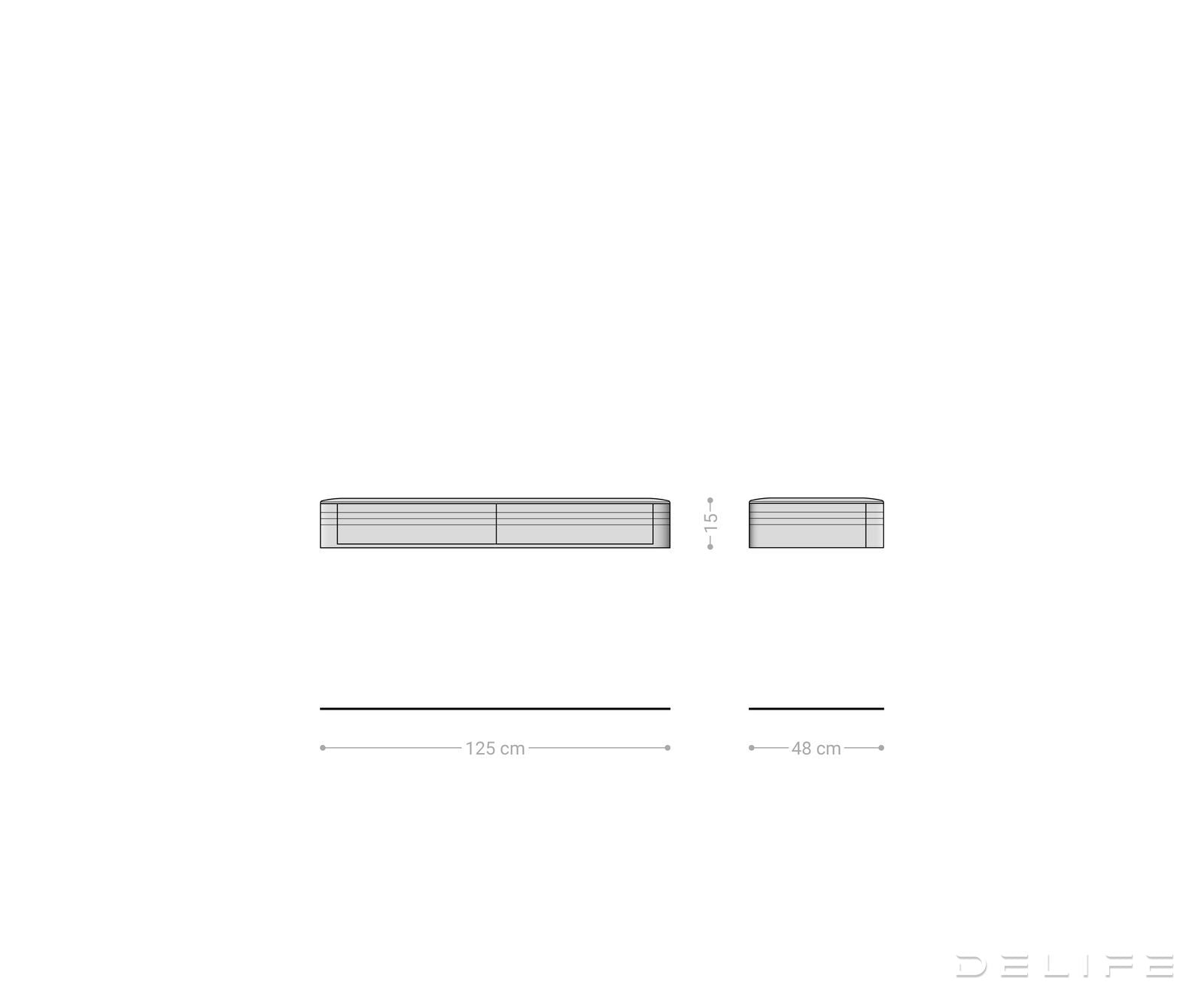Konzolni stolić Nagaru 125x48cm, Materijal: Bagrem