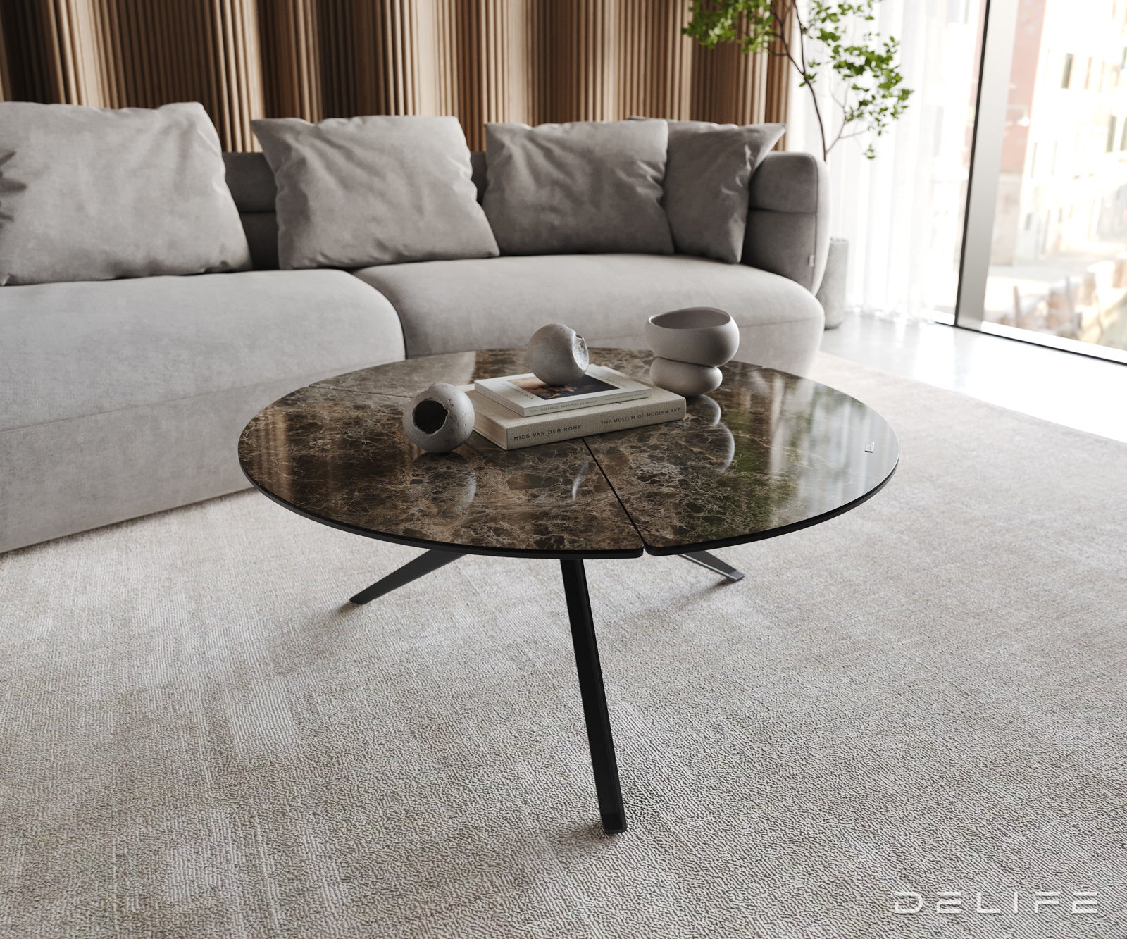 Klub stolić Delron 90x90cm, Materijal: Keramika