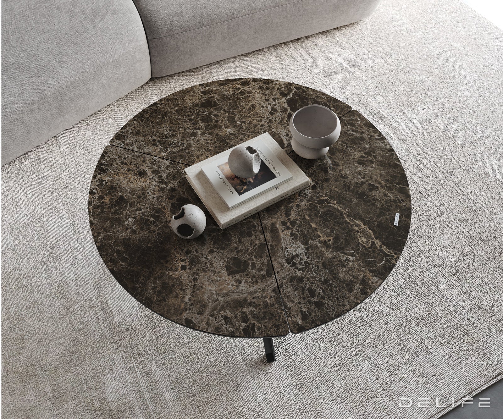 Klub stolić Delron 90x90cm, Materijal: Keramika