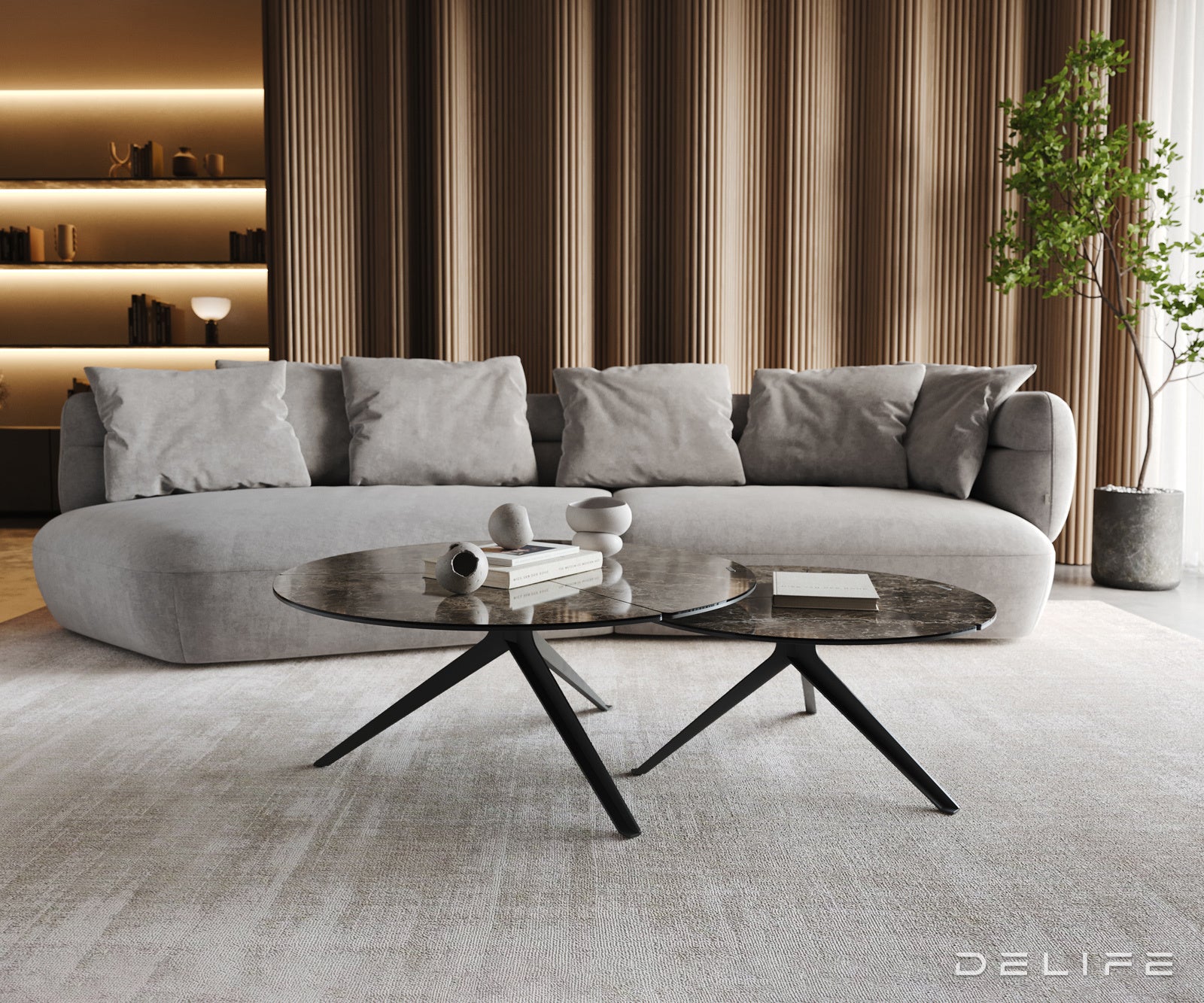 Klub stolić Delron 70x70cm, Materijal: Keramika