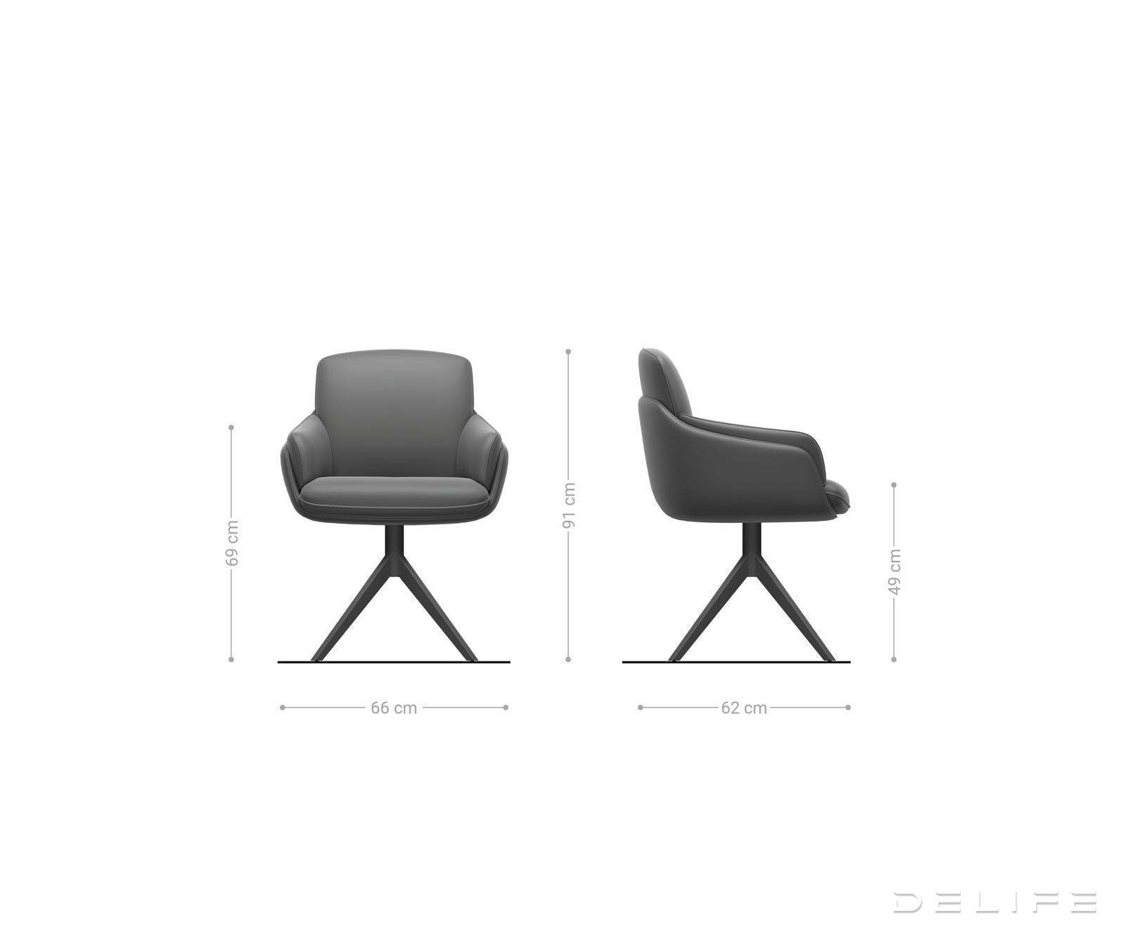 Blagovaonska Stolica Luan, Materijal: Chenille/Koža