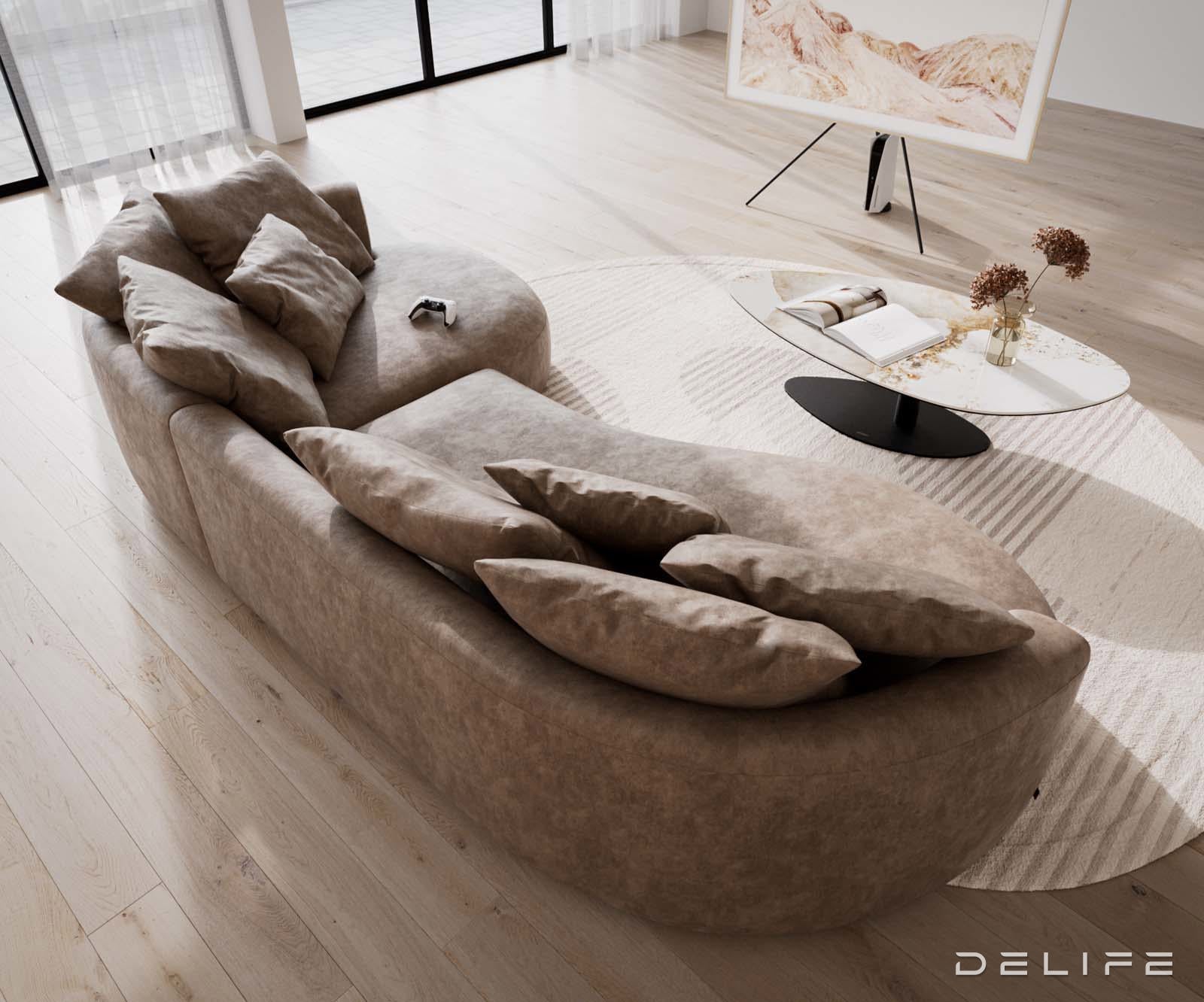 Sofa Edina 328x166cm, Materijal: Mikrofibra