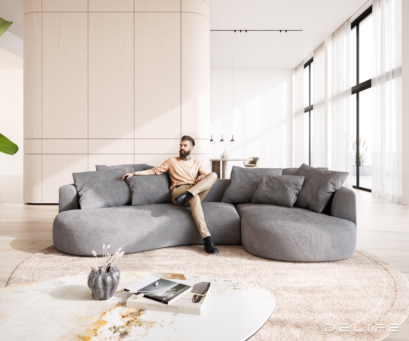Sofa Edina 328x166cm, Materijal: Mikrofibra