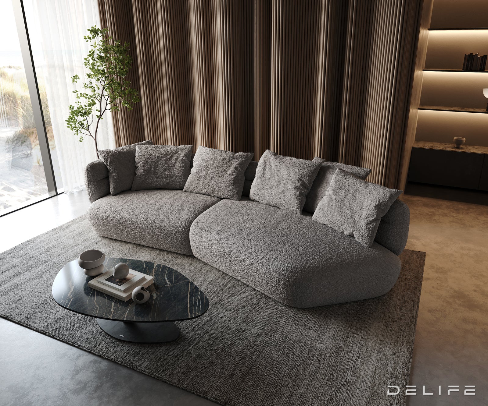 Sofa Roya 320x138cm, Materijal: Boucle