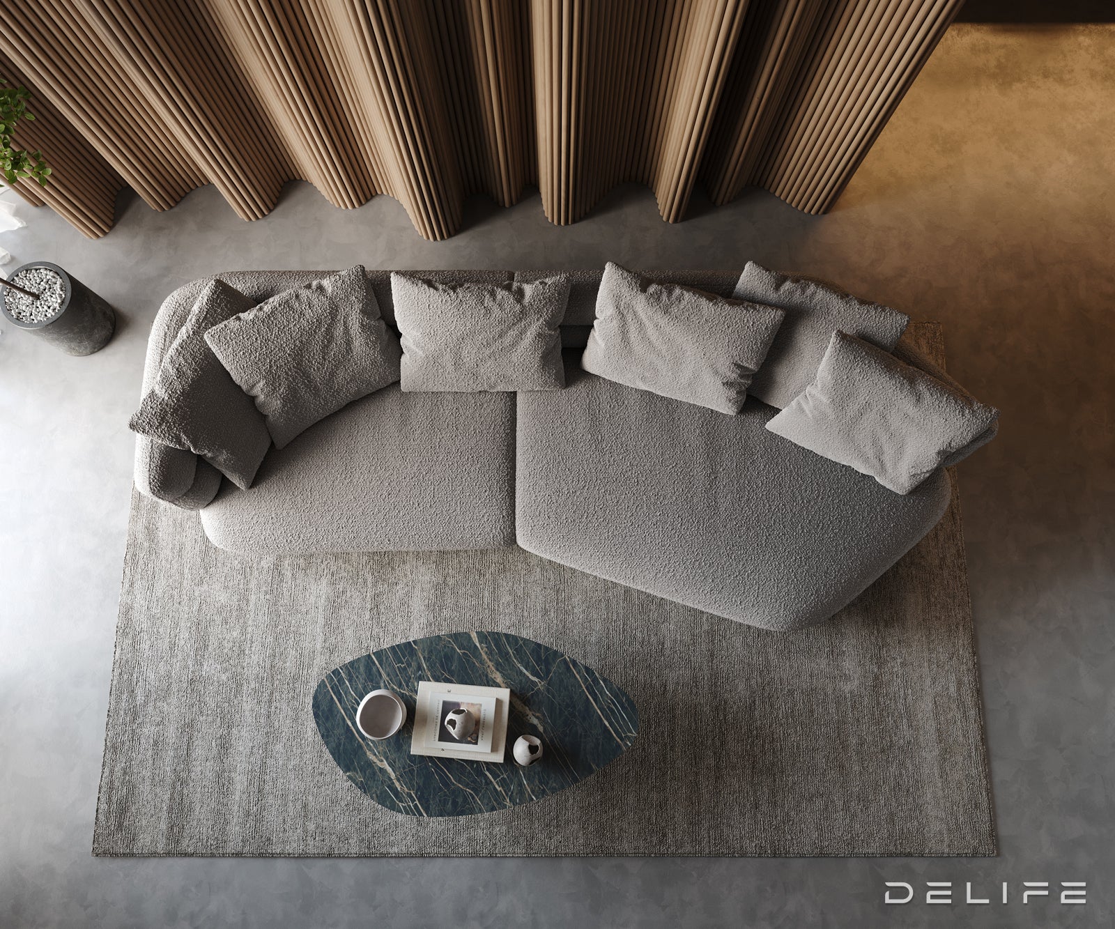 Sofa Roya 320x138cm, Materijal: Boucle