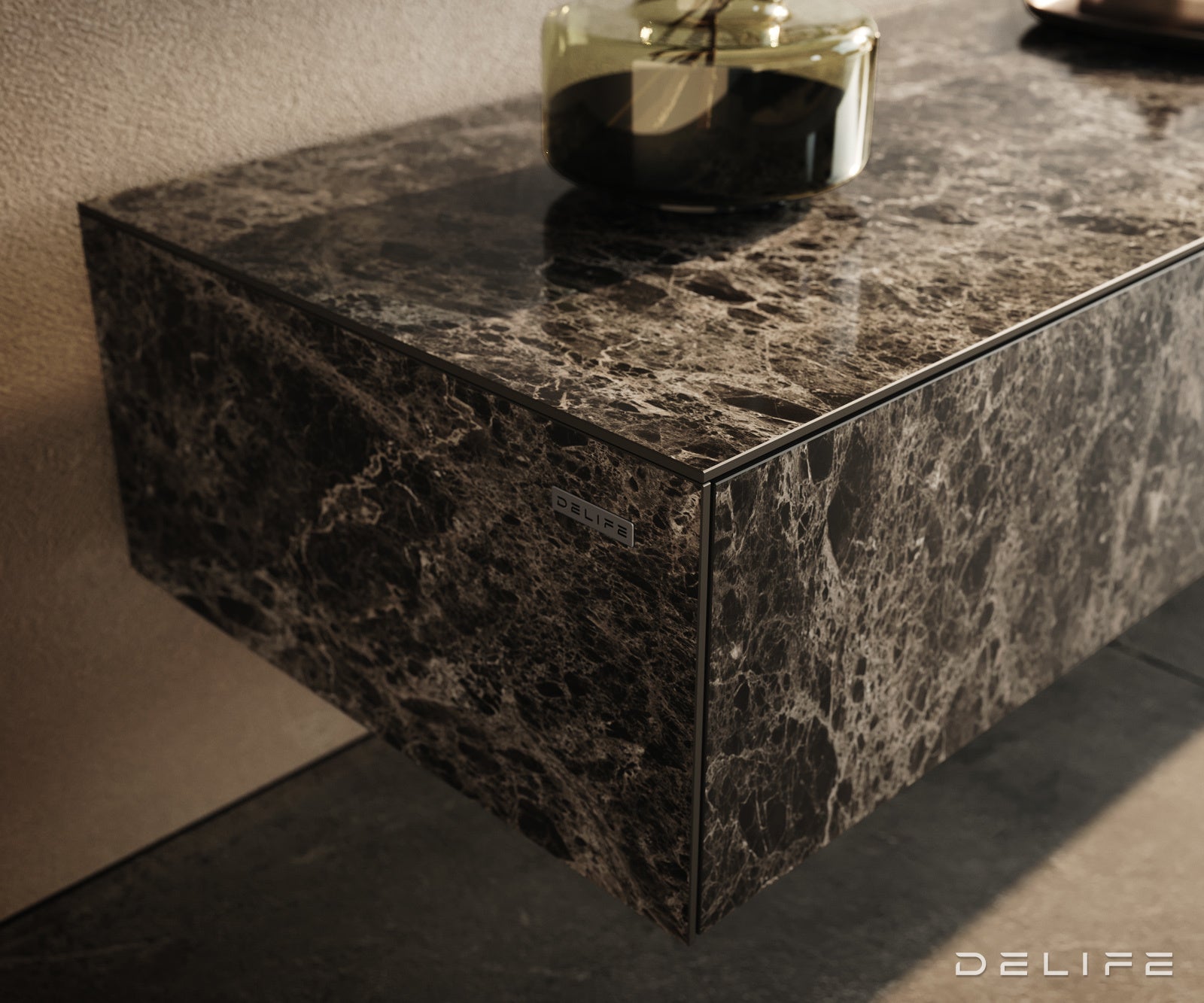 Tv komoda Cuor 250x40cm, Materijal: Keramika Emperador Extra Lucidato