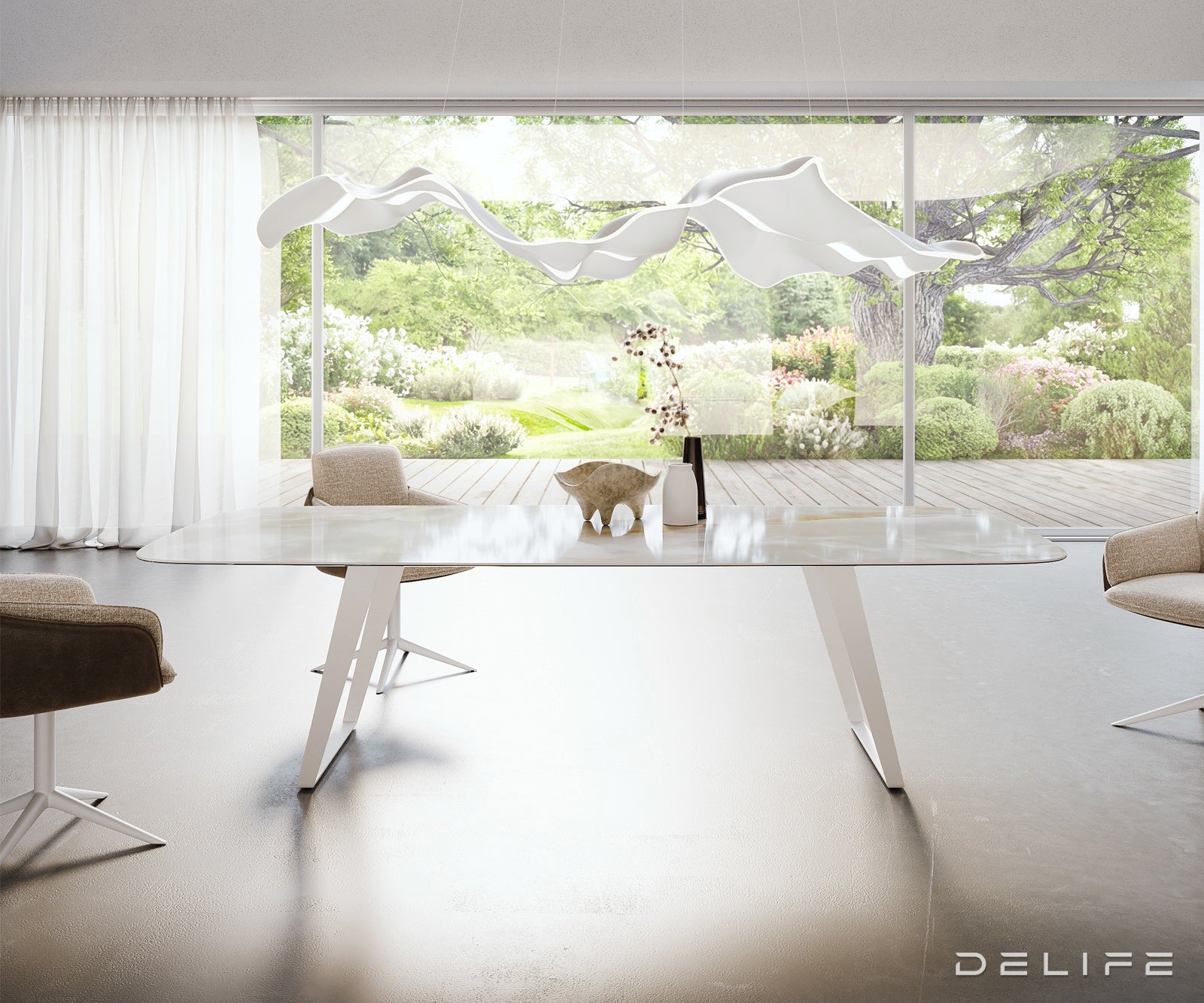 Blagovaonski stol Edge 270x120cm, Materijal: Keramika na staklu