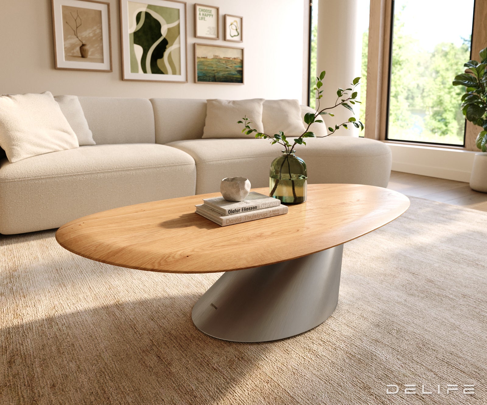 Klub stolić Edge 140x75cm, Materijal: Hrast