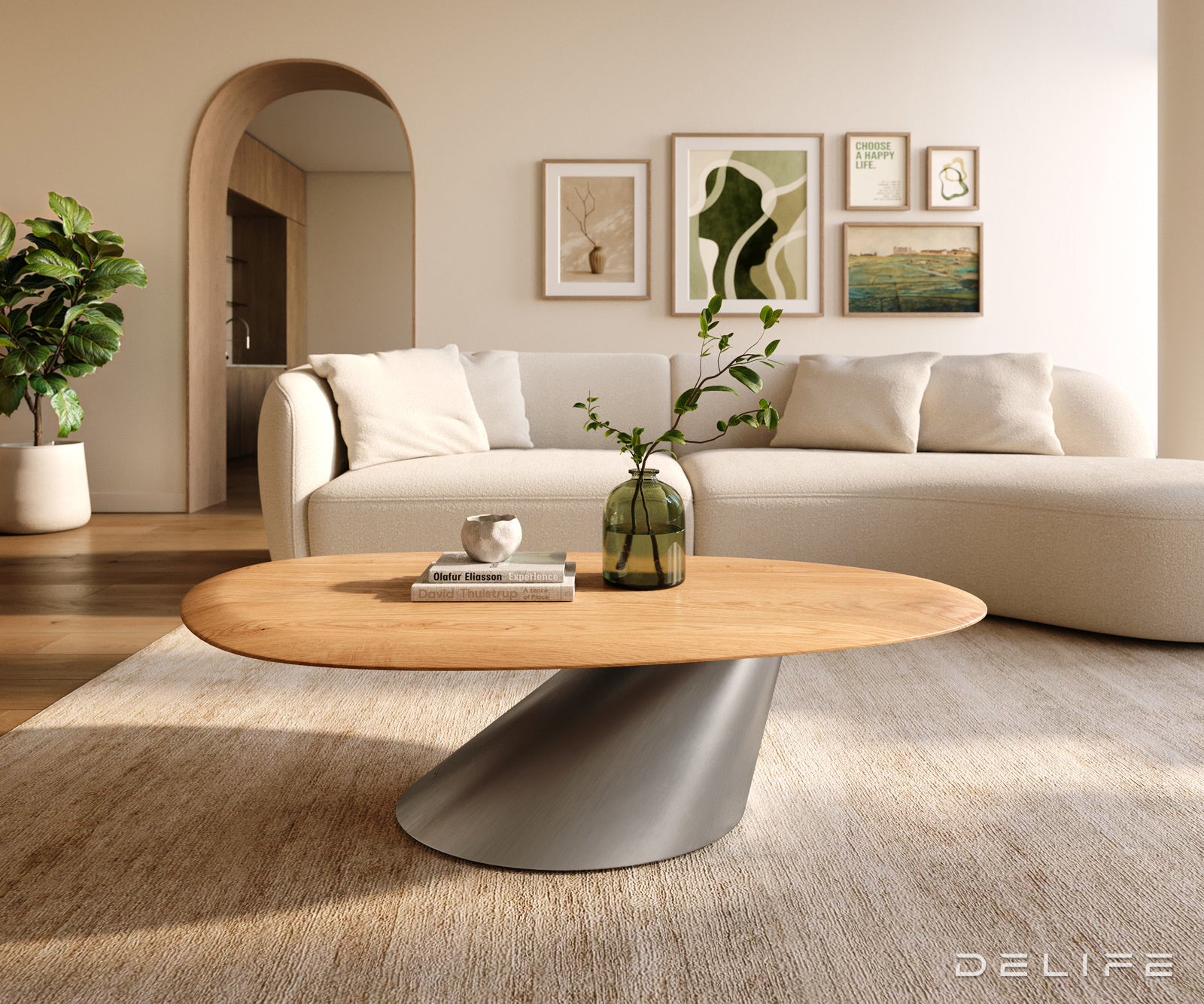 Klub stolić Edge 140x75cm, Materijal: Hrast