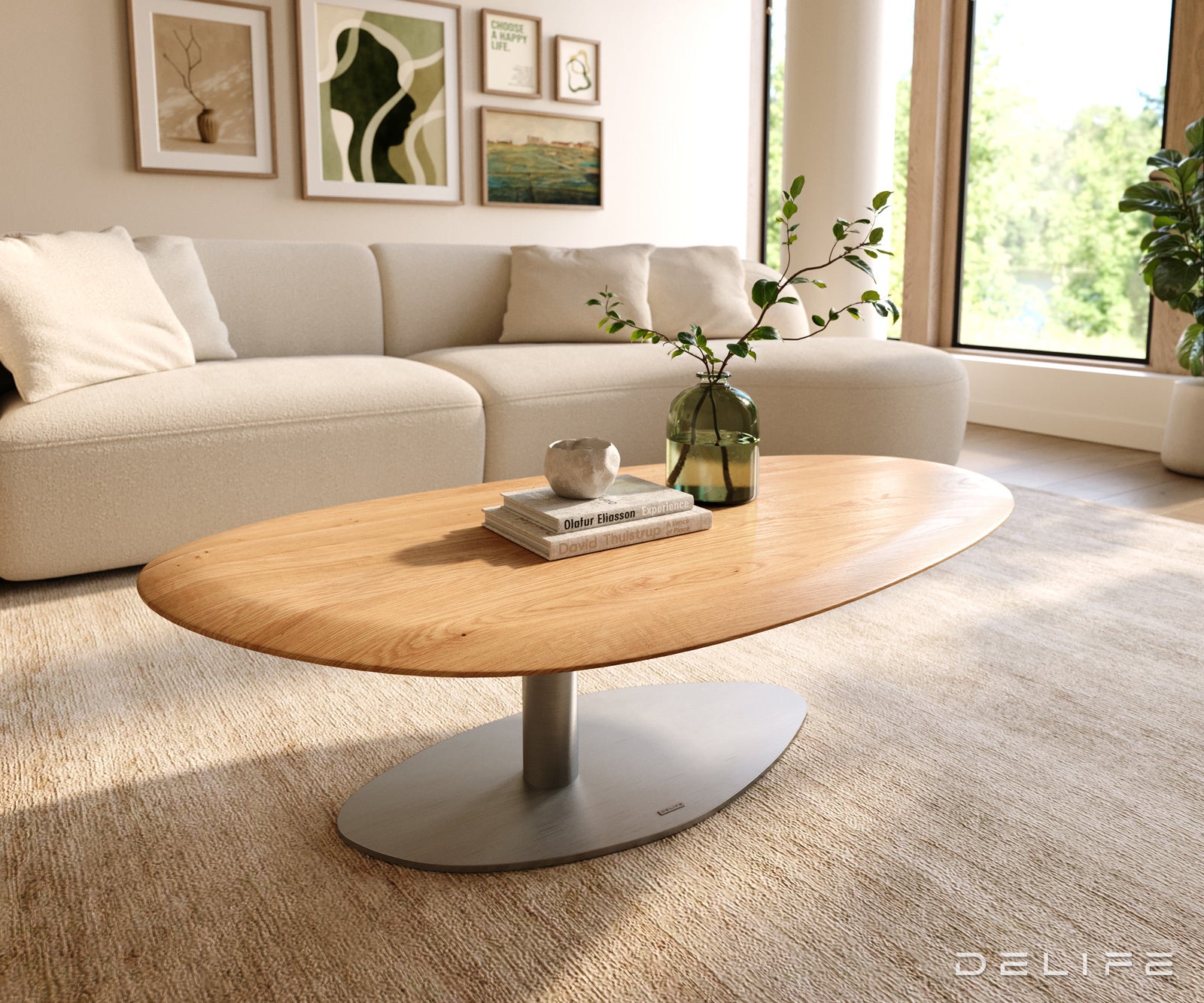 Klub stolić Edge 140x75cm, Materijal: Hrast