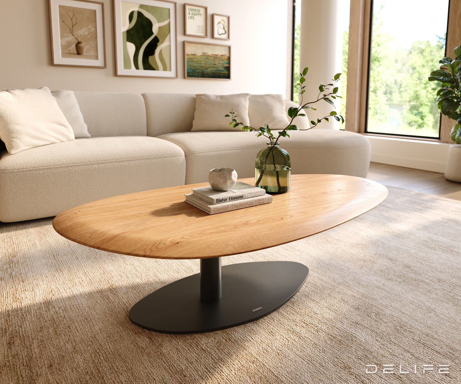 Klub stolić Edge 140x75cm, Materijal: Hrast