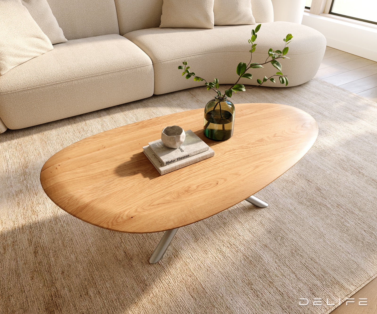 Klub stolić Edge 140x75cm, Materijal: Hrast