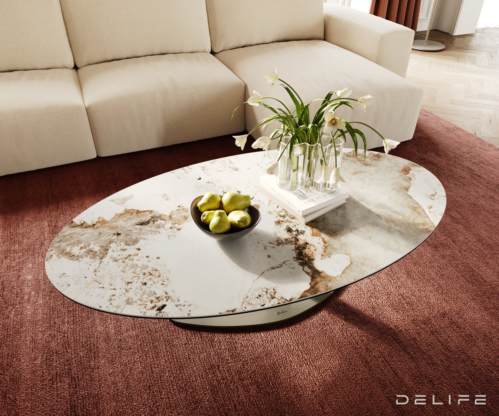 Klub stolić Edge 140x80cm, Materijal: Keramika Minas Melange