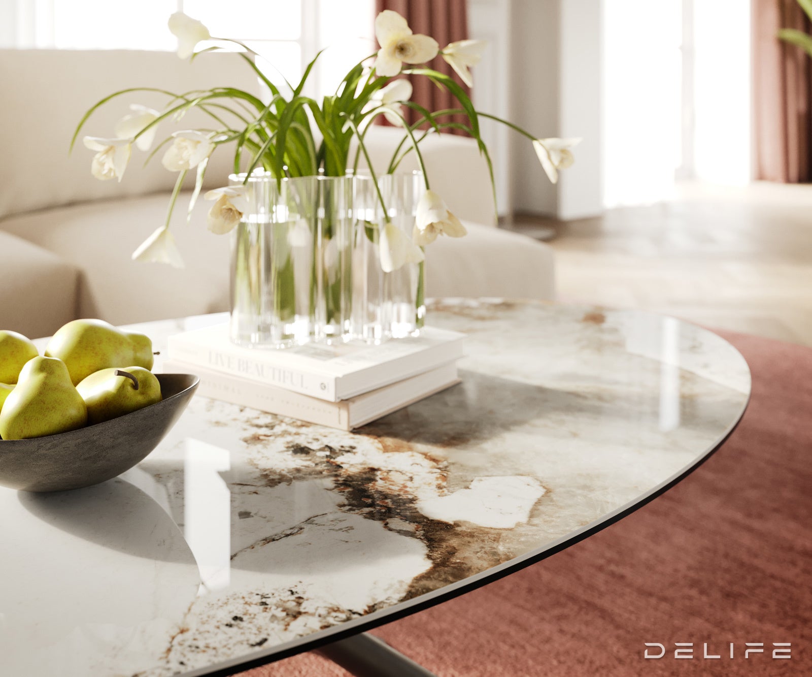 Klub stolić Edge 140x80cm, Materijal: Keramika Minas Melange