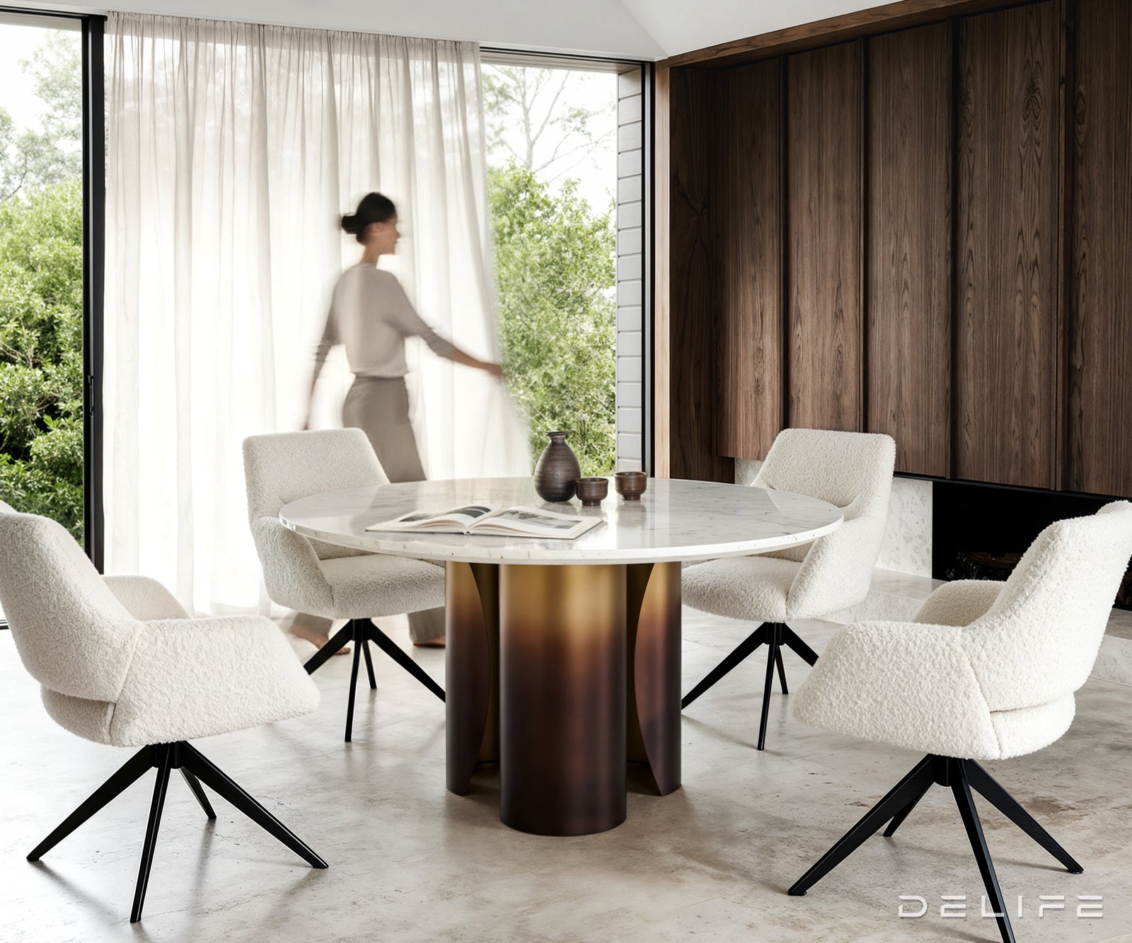 Blagovaonski stol Adenza 140x140cm, Materijal: Mramor
