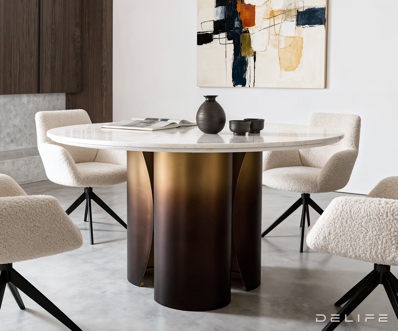 Blagovaonski stol Adenza 140x140cm, Materijal: Mramor