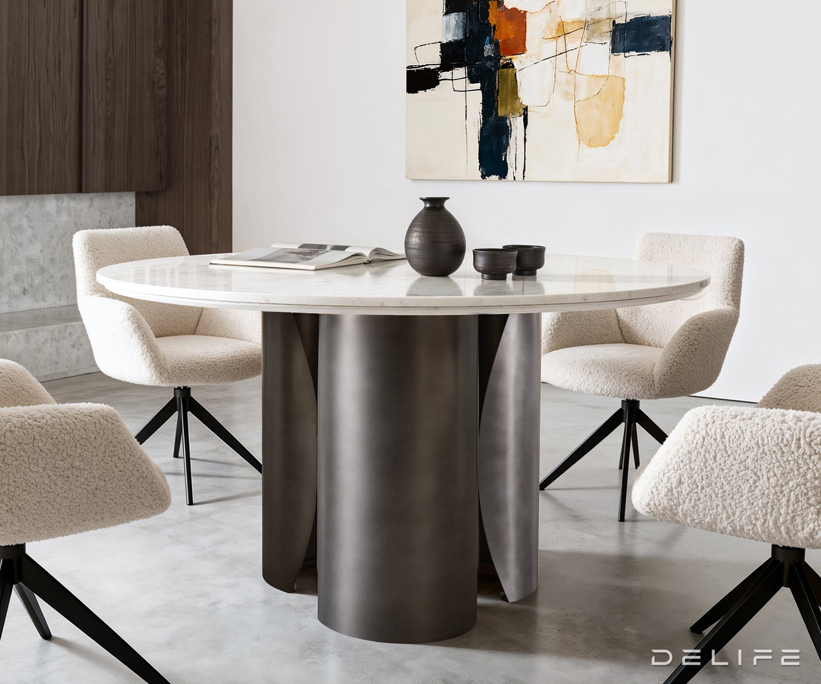Blagovaonski stol Adenza 140x140cm, Materijal: Mramor