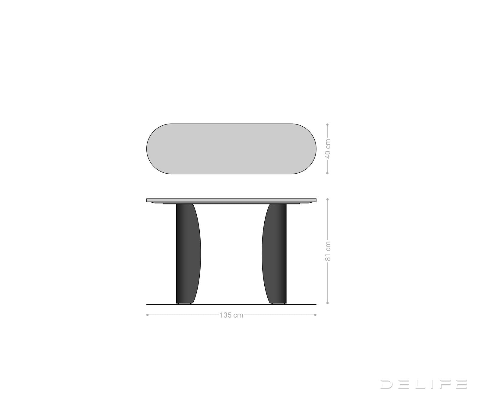 Konzola Solena 135x40cm, Materijal: Mramor