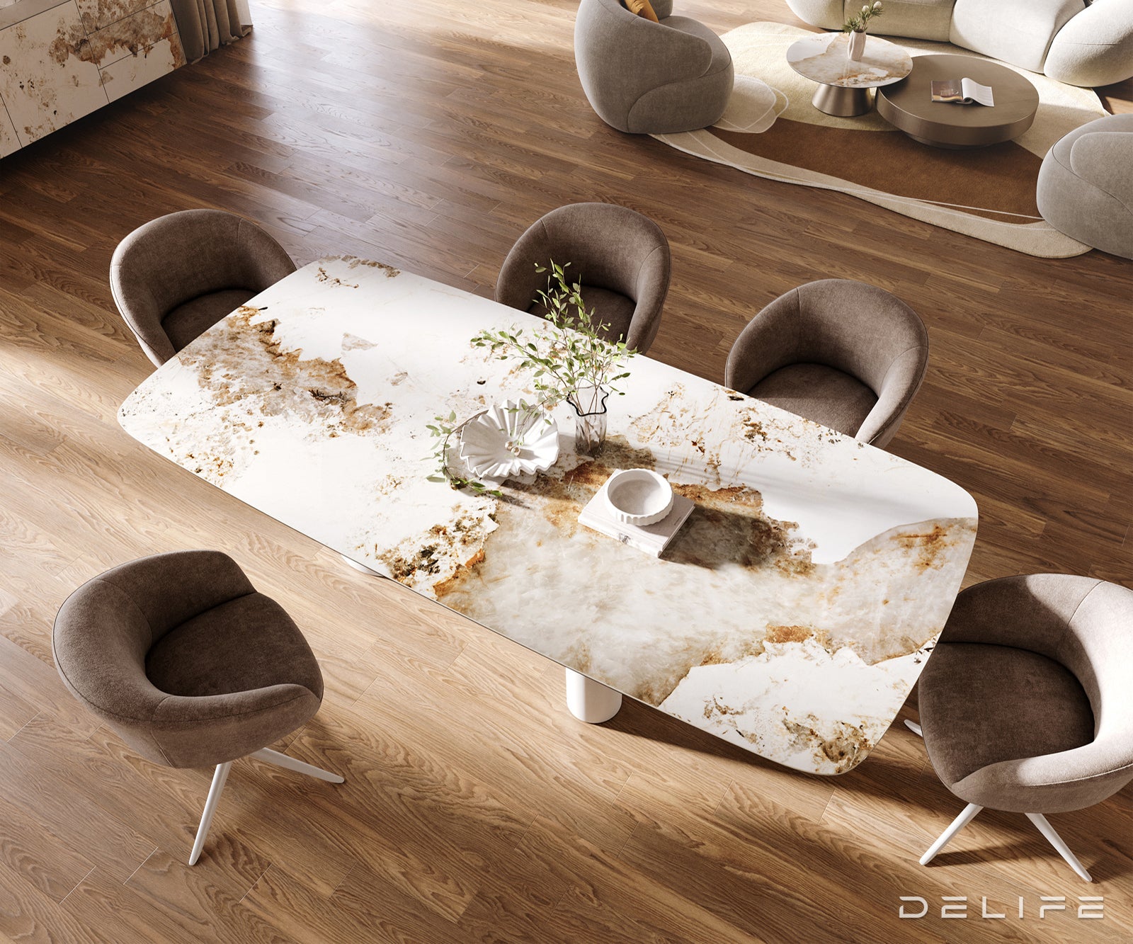 Blagovaonski stol Edge 260x120cm, Materijal: Keramika Minas Melange