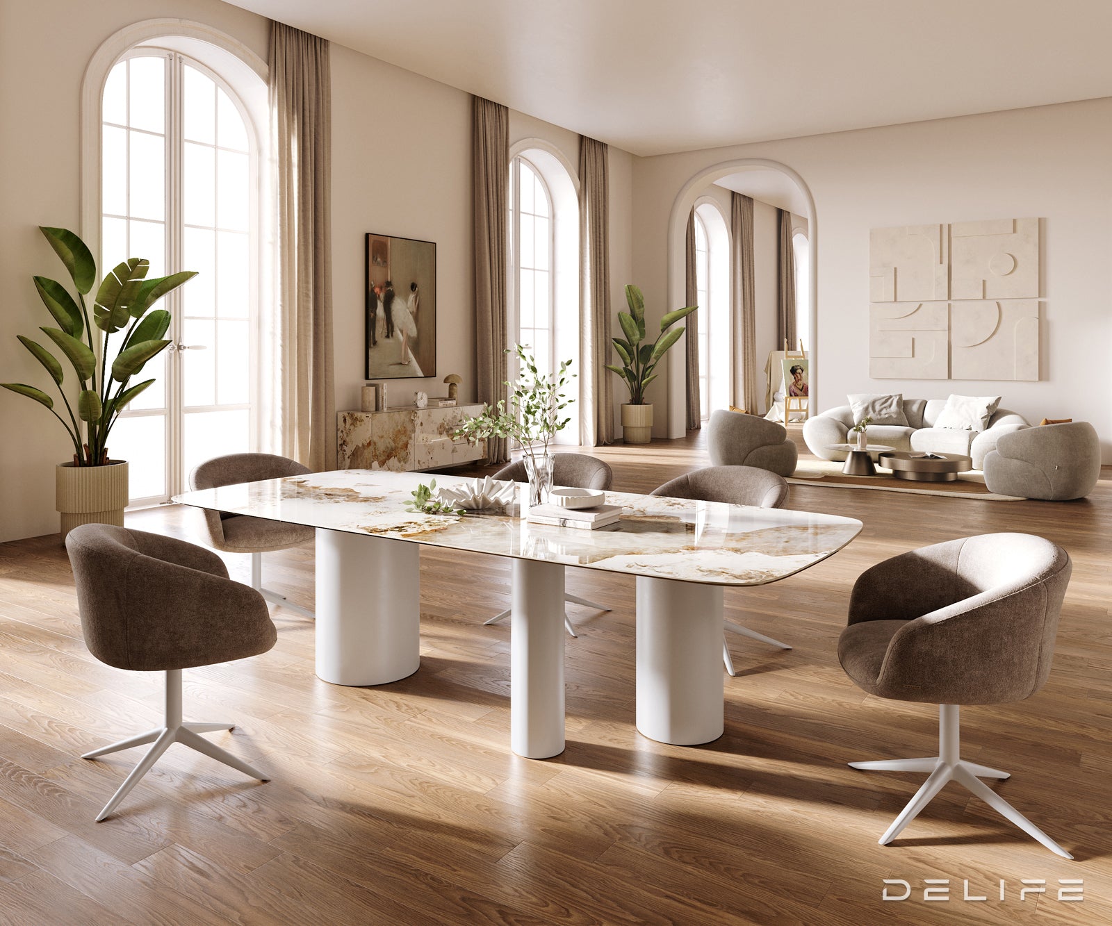 Blagovaonski stol Edge 260x120cm, Materijal: Keramika Minas Melange