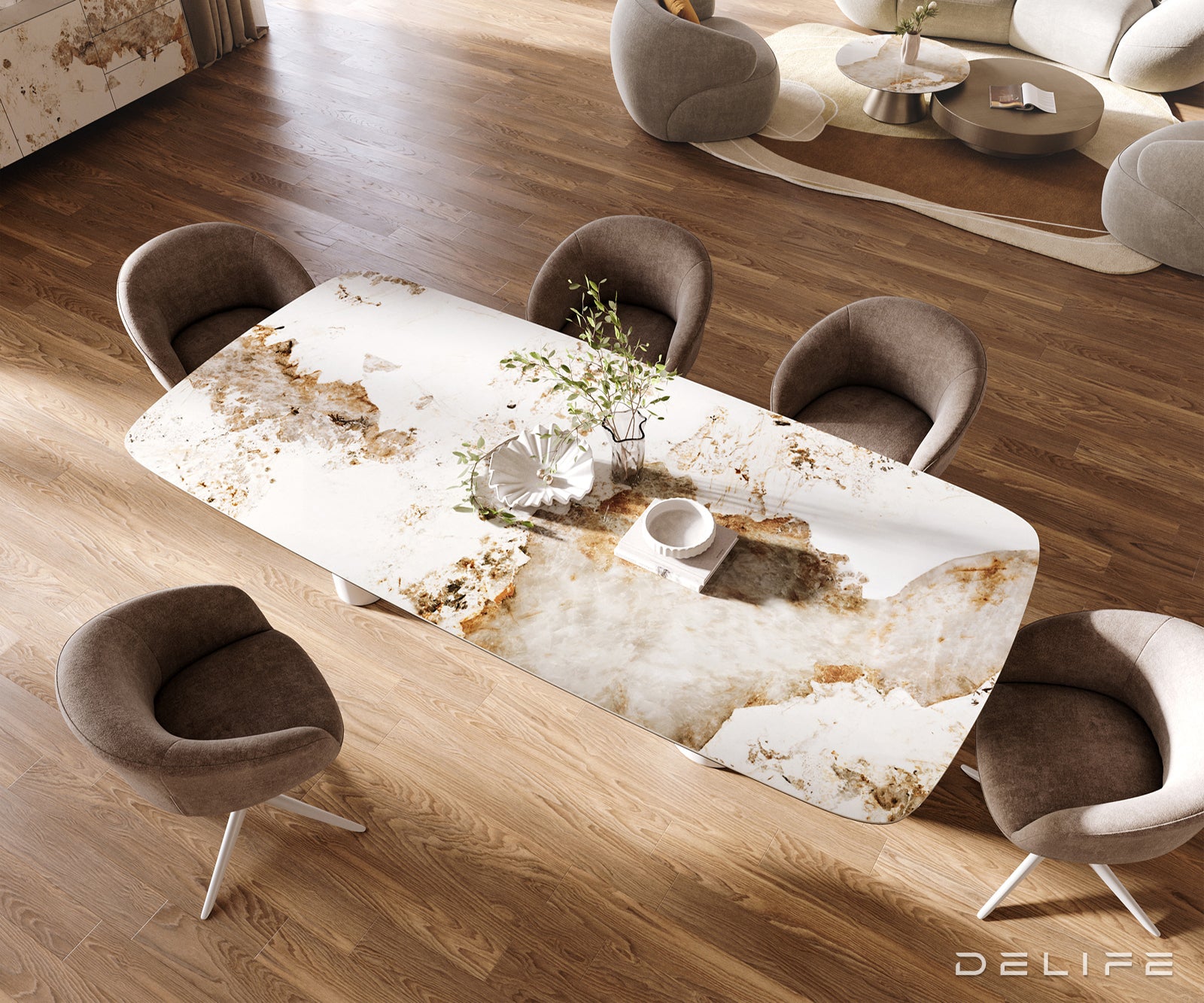 Blagovaonski stol Edge 260x120cm, Materijal: Keramika Minas Melange