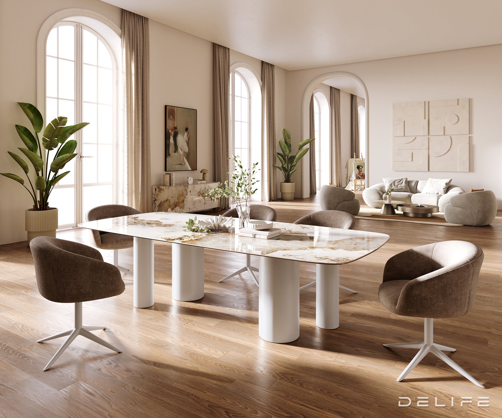 Blagovaonski stol Edge 260x120cm, Materijal: Keramika Minas Melange