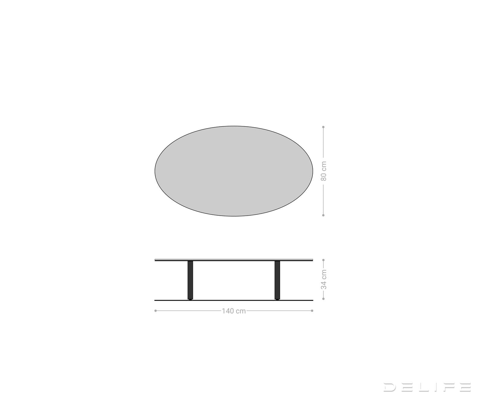 Klub stolić Edge 140x80cm, Materijal: Keramika Patagonia