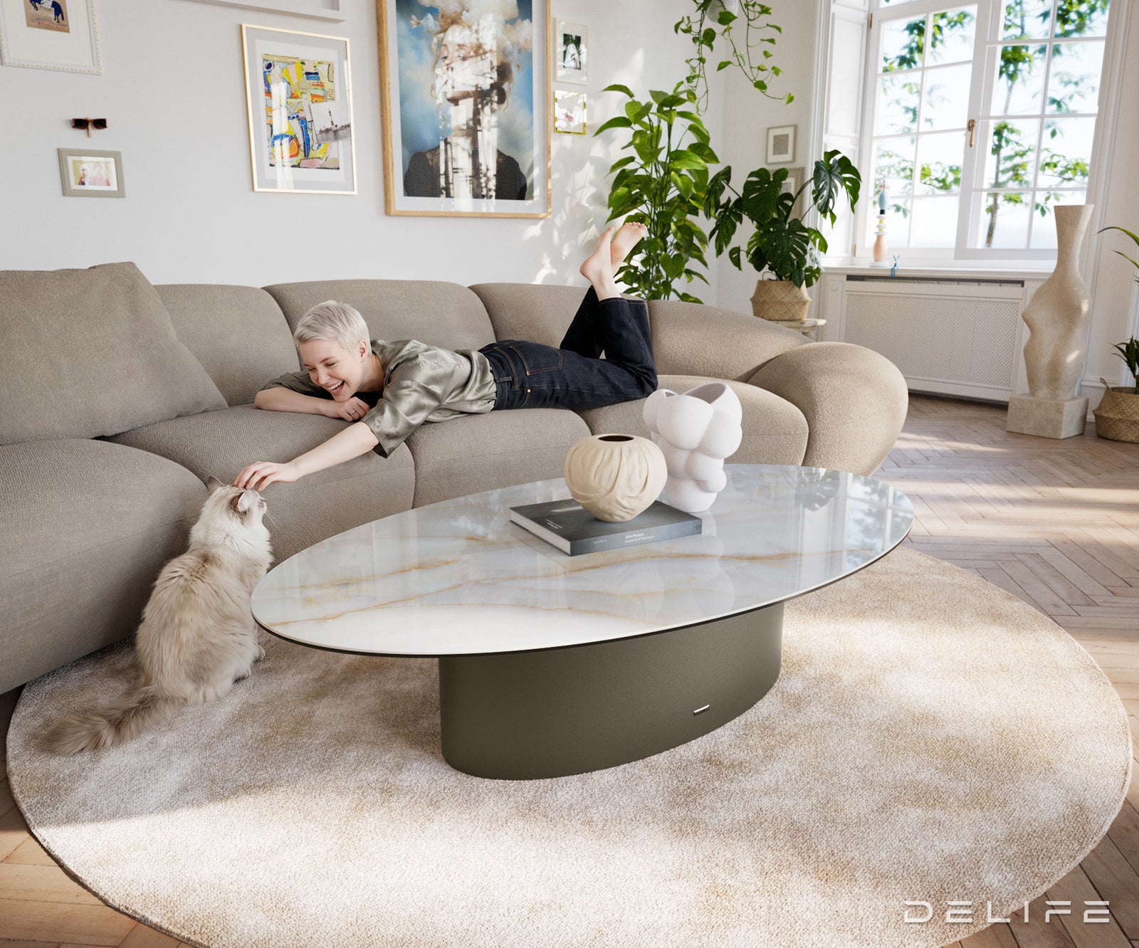 Klub stolić Edge 140x80cm, Materijal: Keramika Laminam
