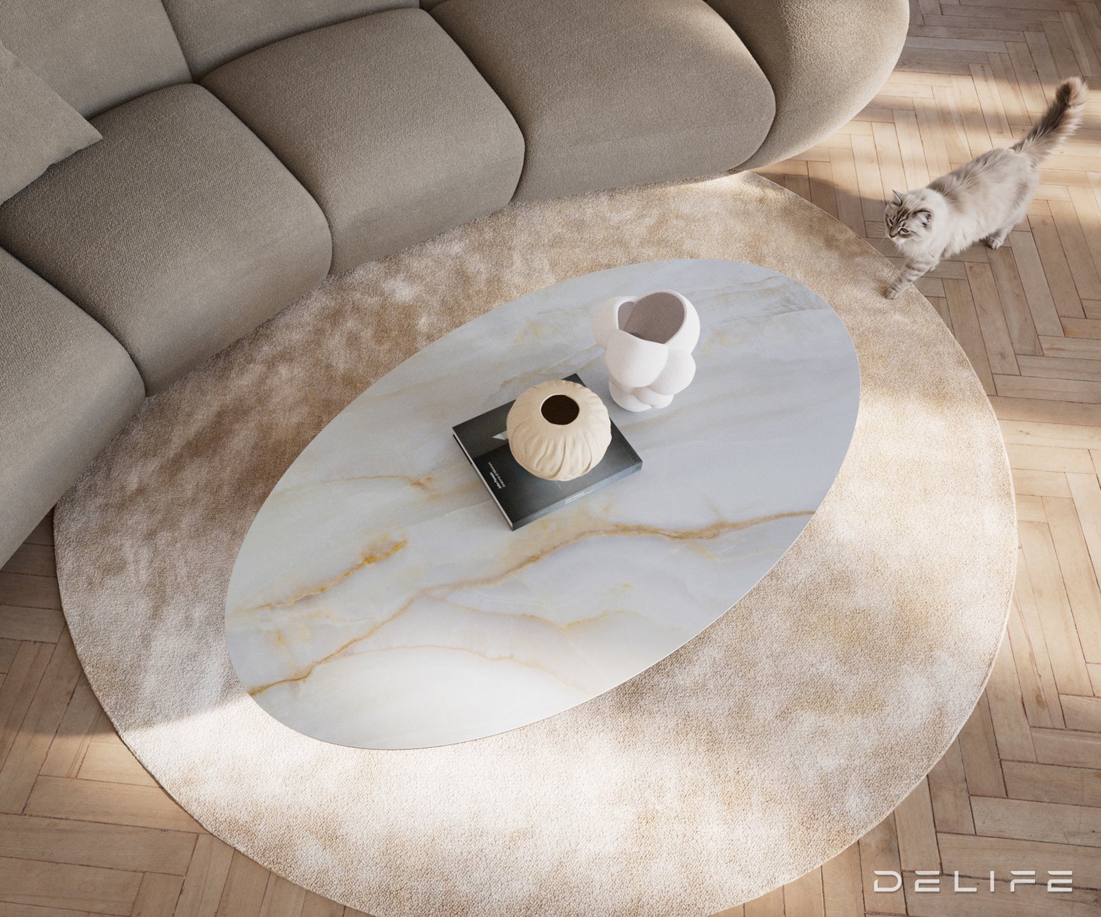 Klub stolić Edge 140x80cm, Materijal: Keramika Laminam