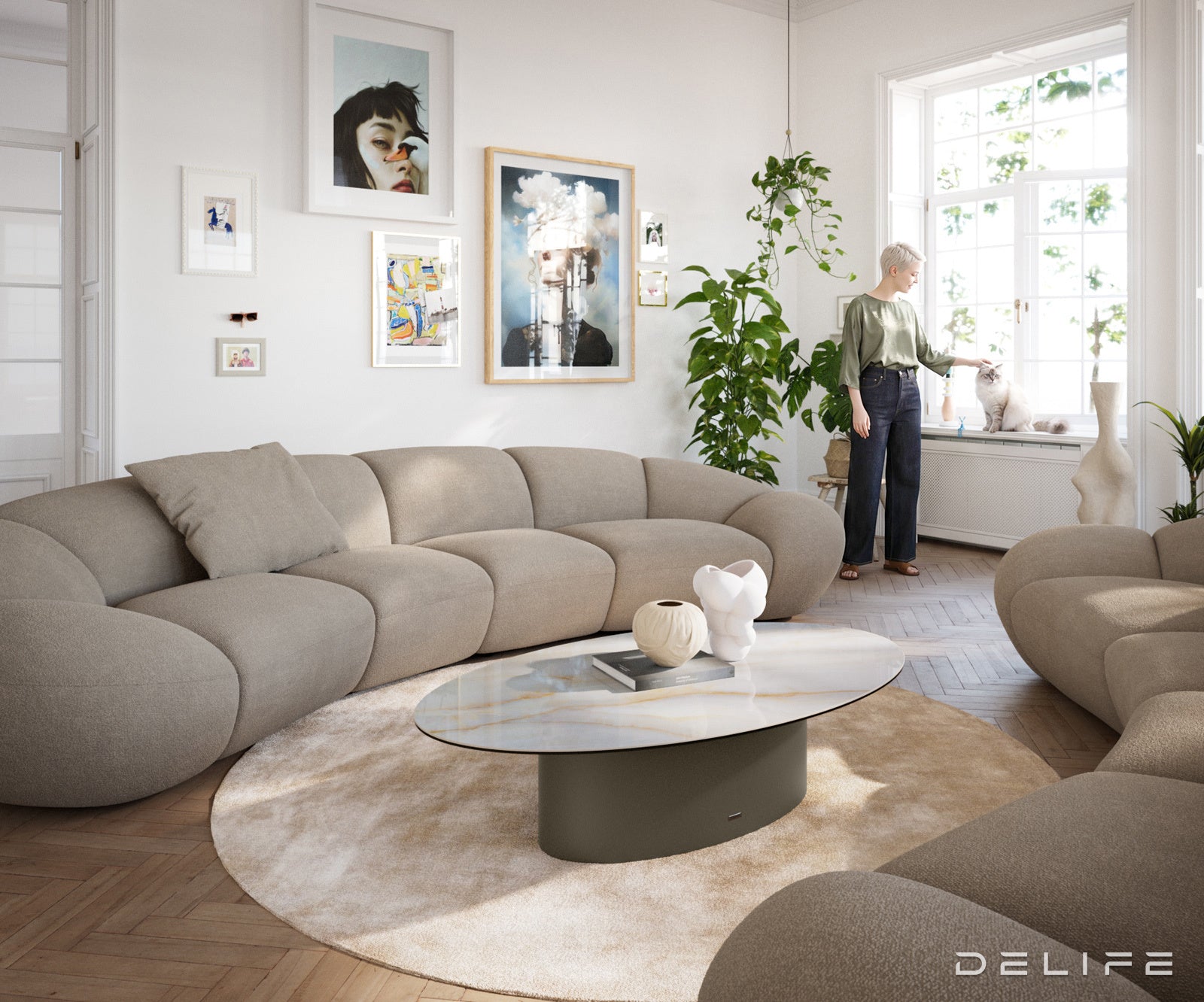 Klub stolić Edge 140x80cm, Materijal: Keramika Laminam