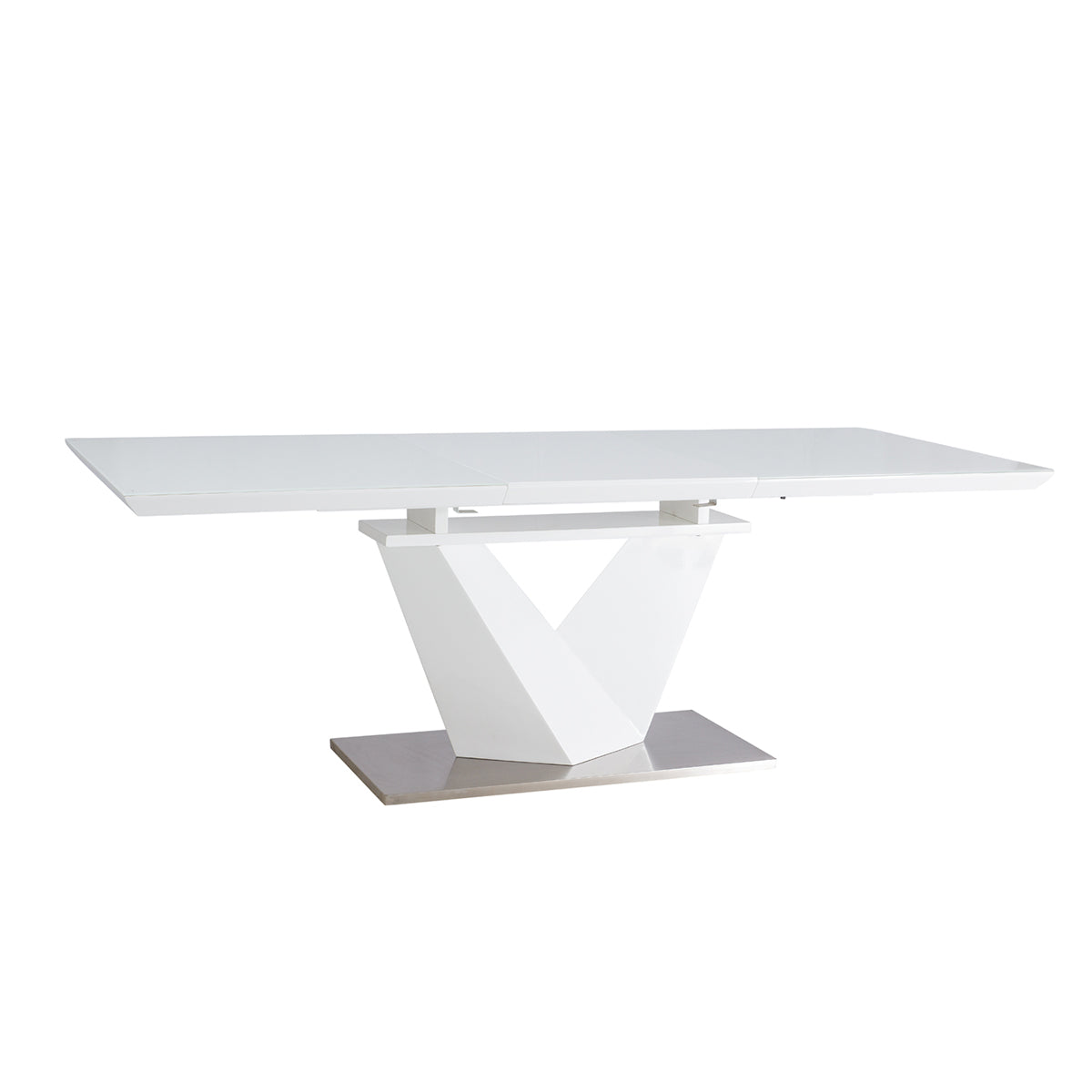 Blagovaonski stol Alaras III 160/220x90cm, Materijal: Kaljeno staklo, MDF