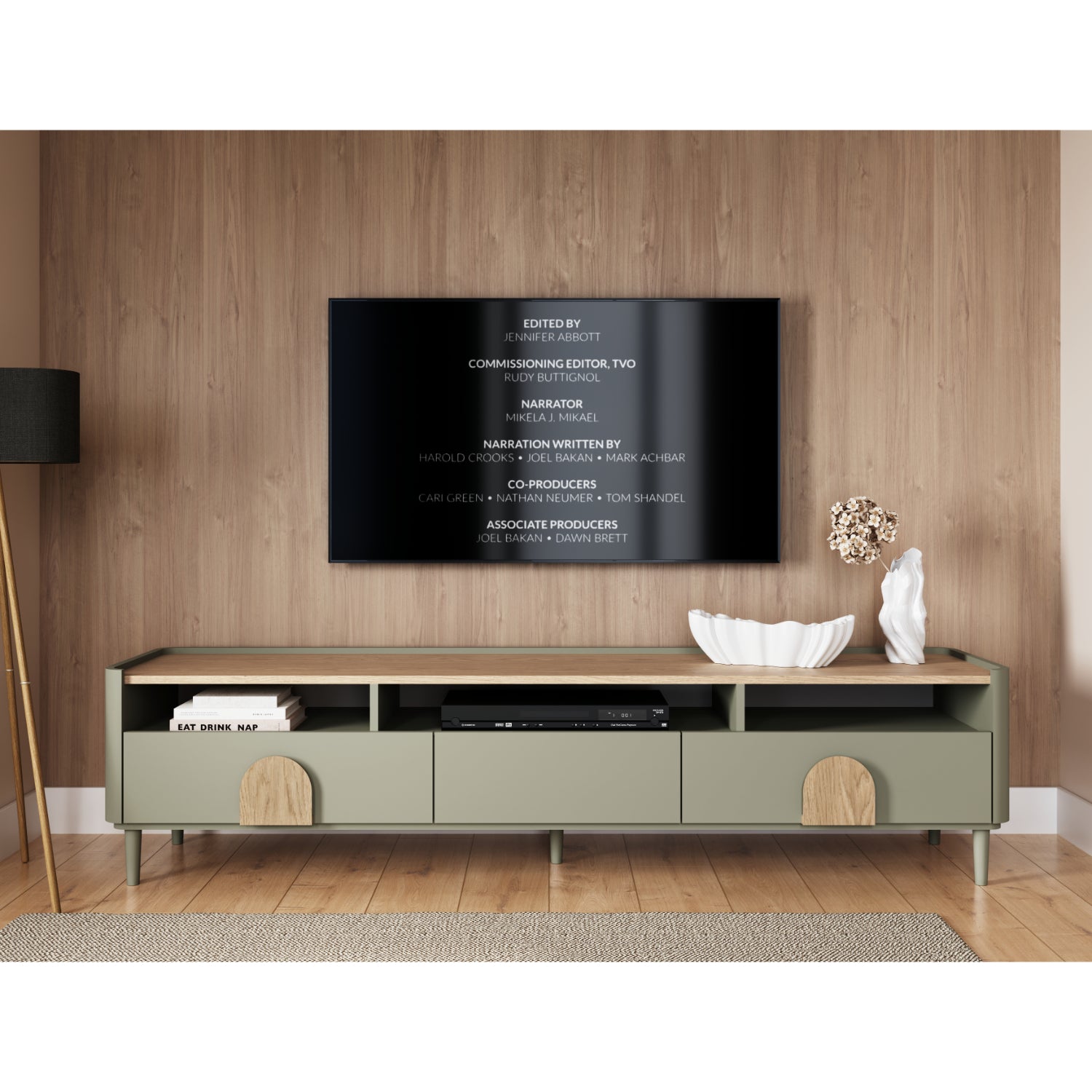 TV Komoda Amilio 200 cm, Materijal: MDF