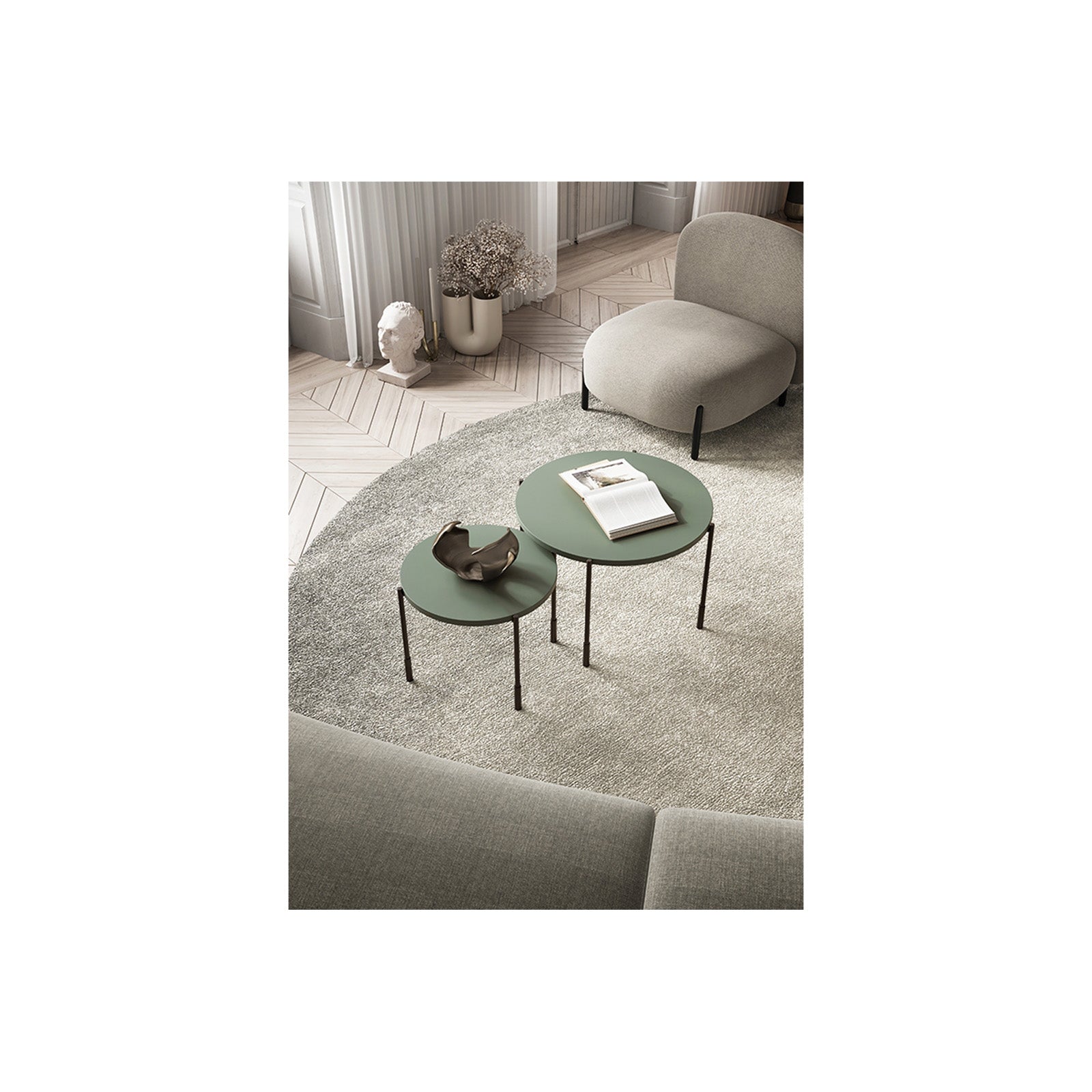 Klub stolić Sonatia okrugli 45cm, Materijal: MDF