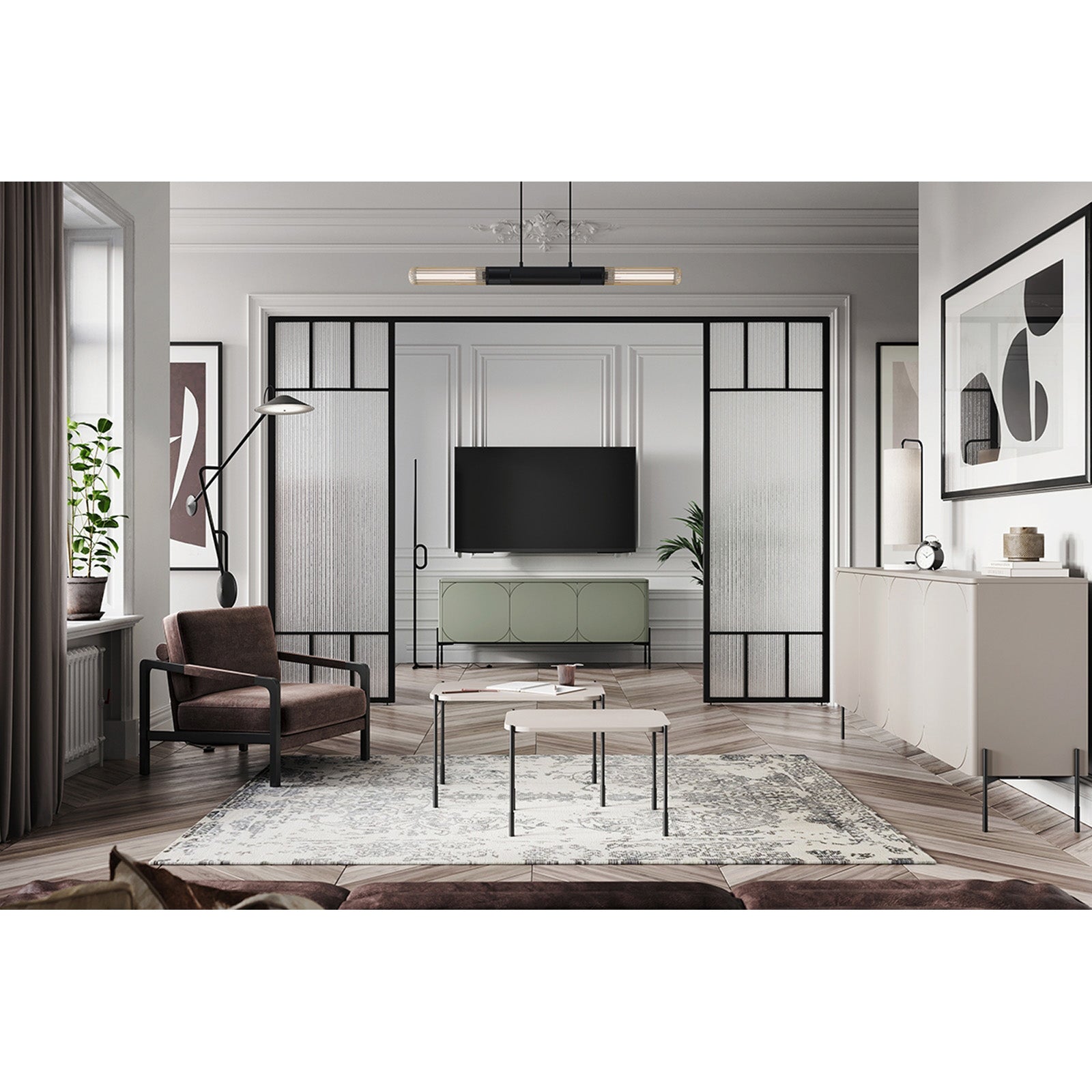 Komoda Sonatia 150cm, 3 vrata i 1 ladica, Materijal: MDF
